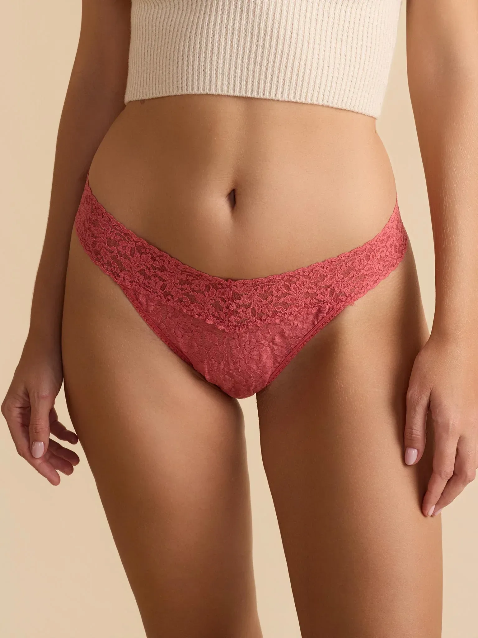 Signature Lace® Original Rise Thong Naples Red Sale