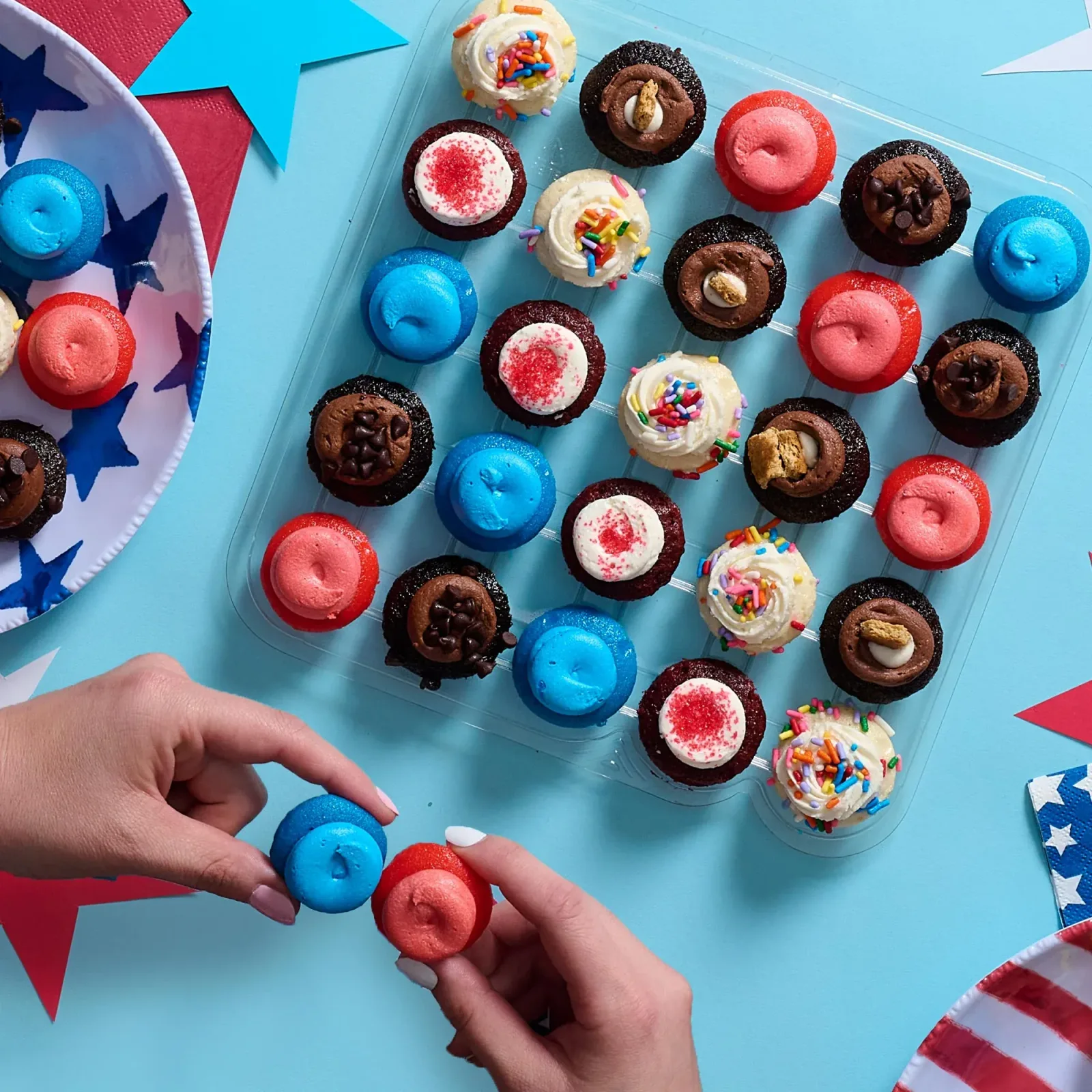 S'mores & Stripes Cupcakes 25-Pack