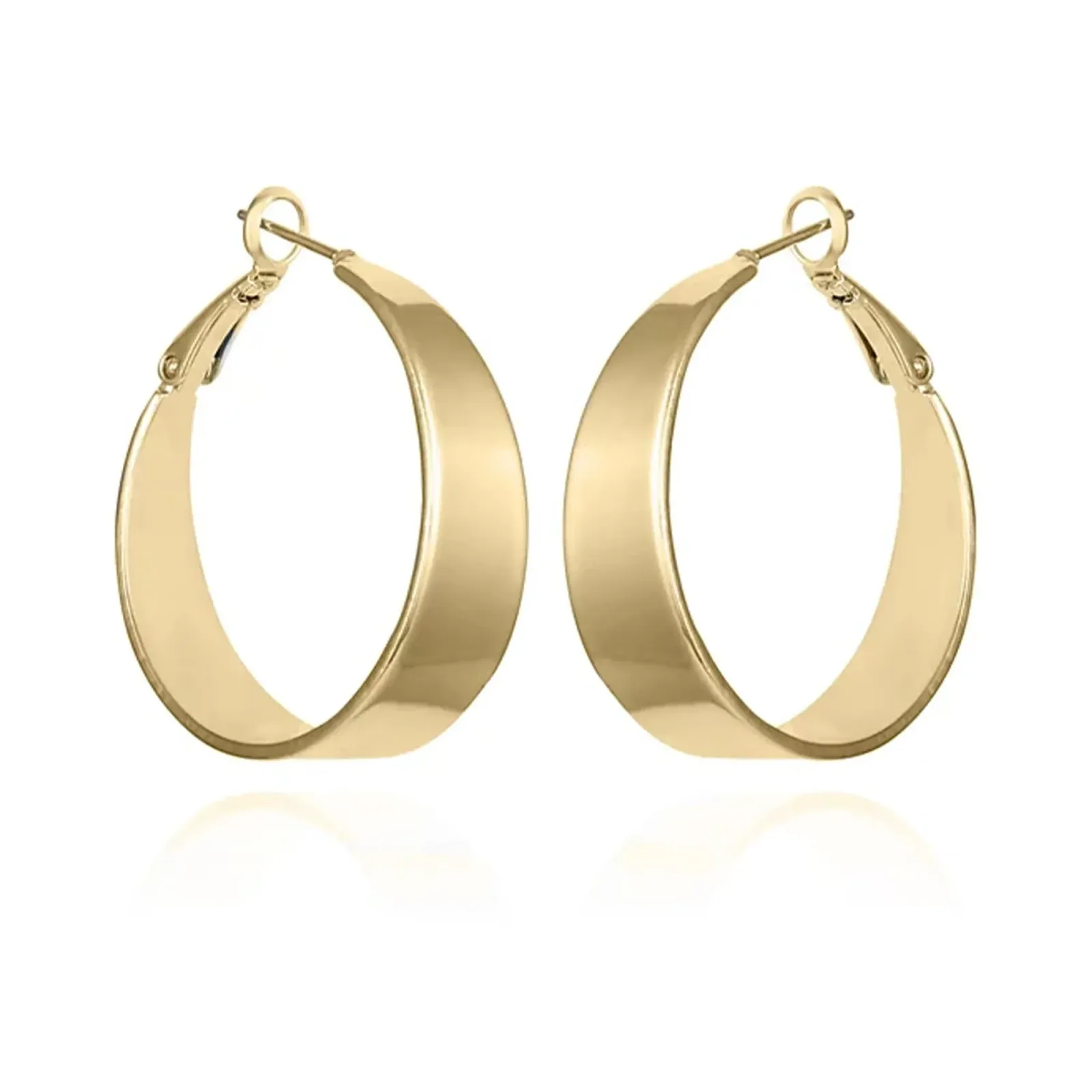 Band Thick Hoop Earrings