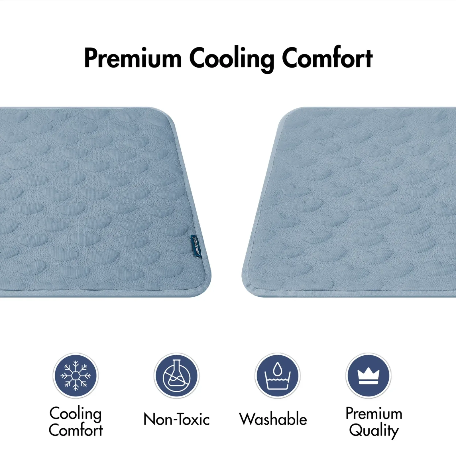 Frostcore™ Cooling Mat (2-pack) – Hearts Ash Blue