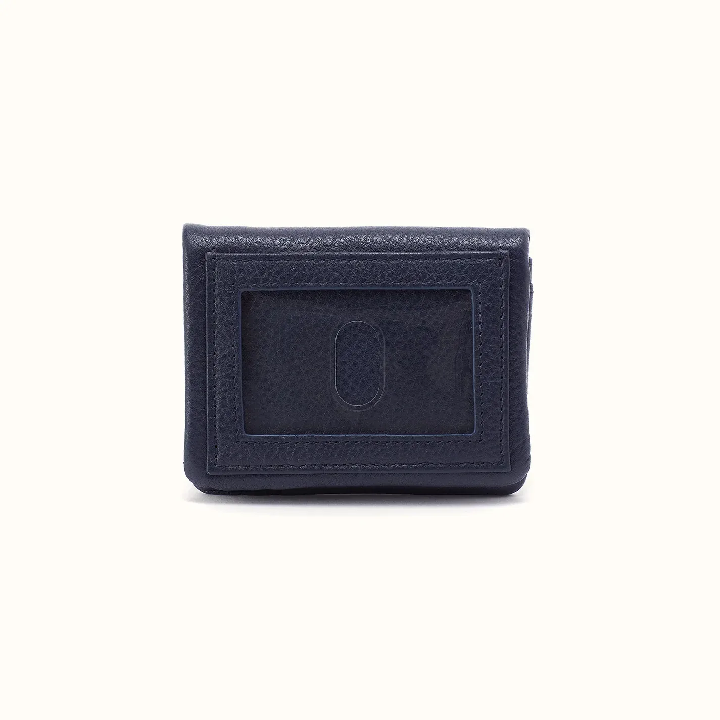 Lumen Mini Wallet In Pebbled Leather – Ink Navy