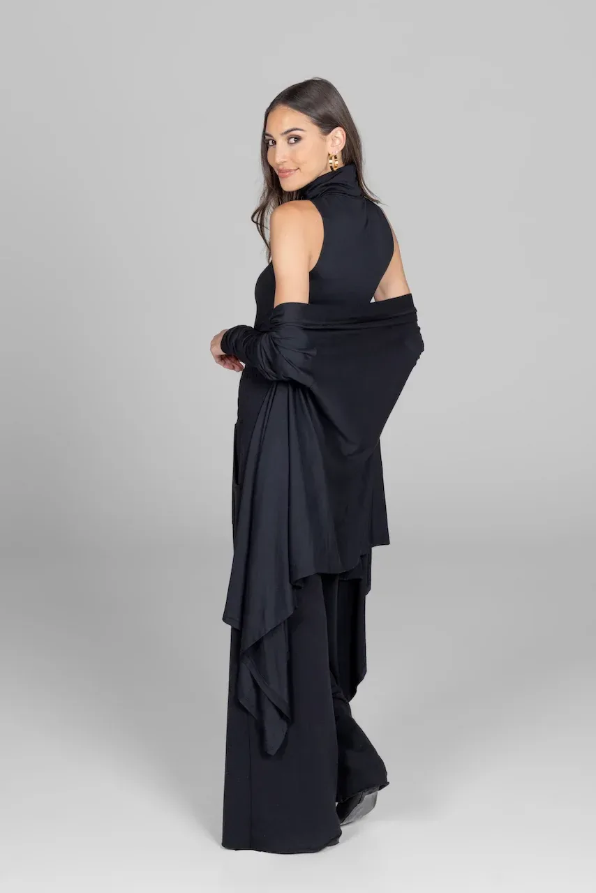 Infinity Wrap Cardigan: Black