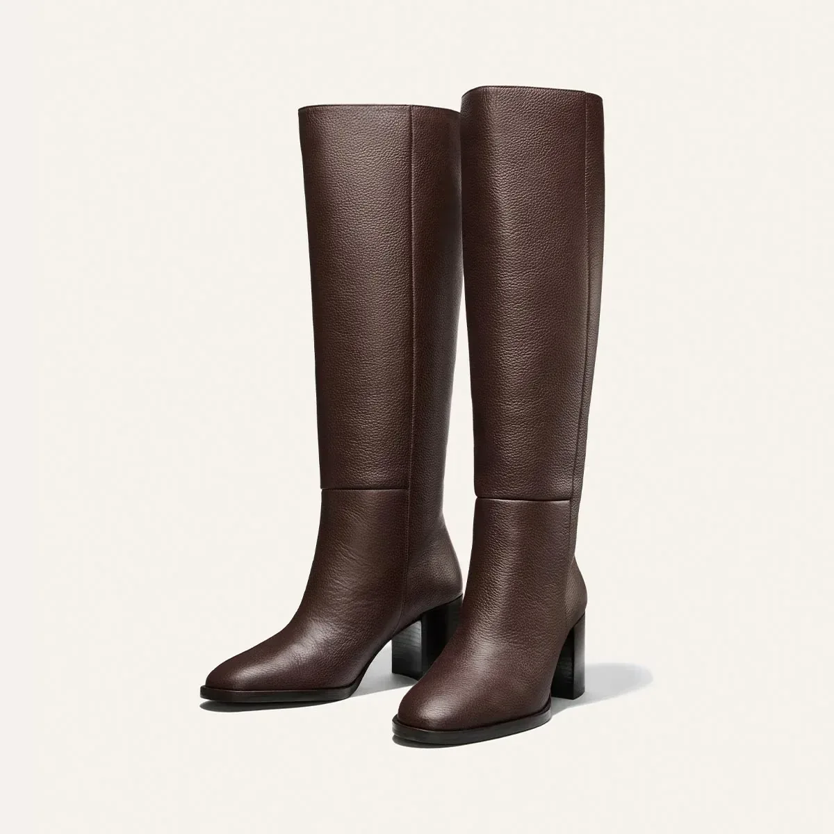 Alison Roman x Margaux: The Charlie Boot – Brown Tumbled Calf