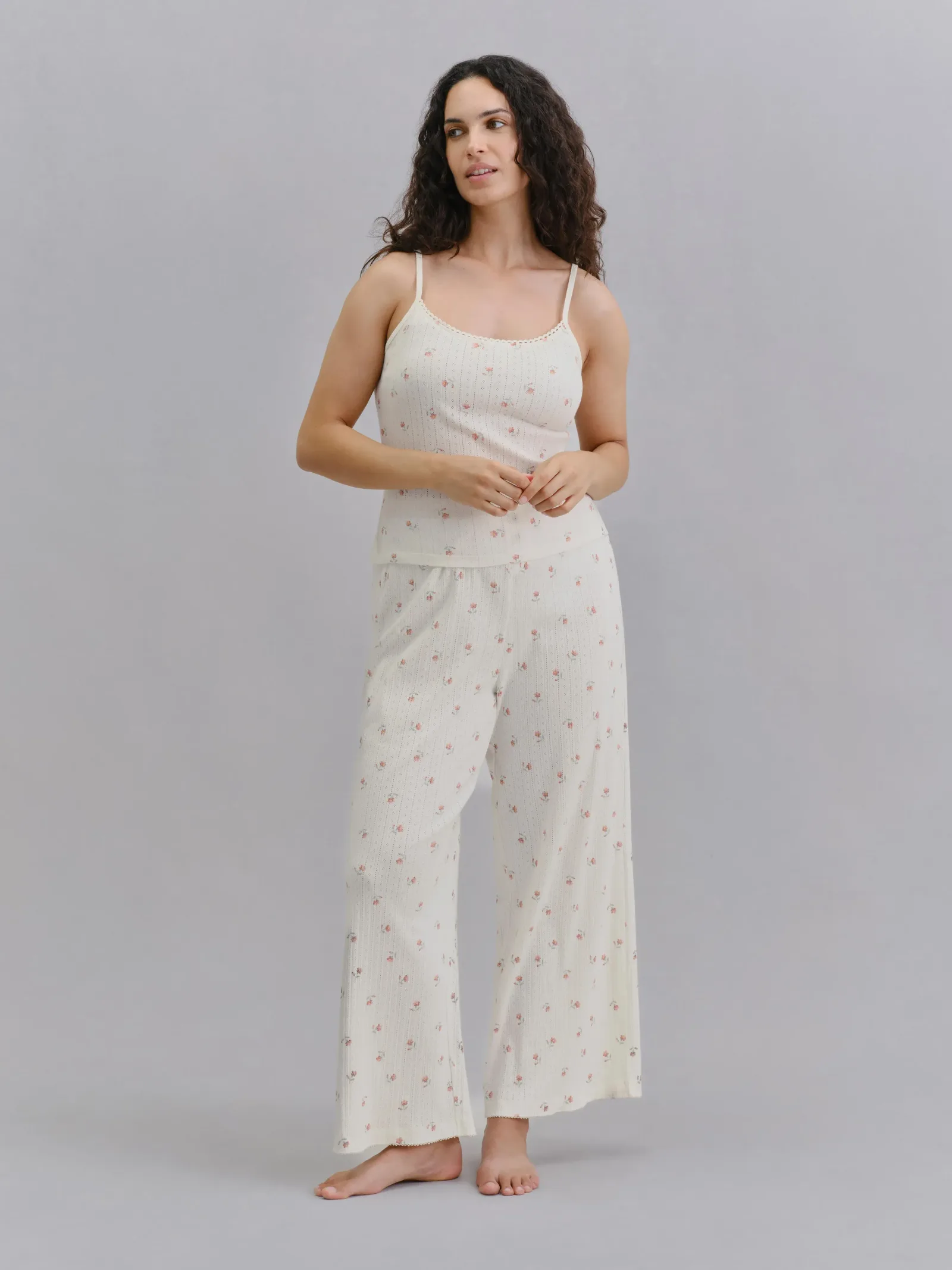 Posy Bud Pointelle Cami Vest