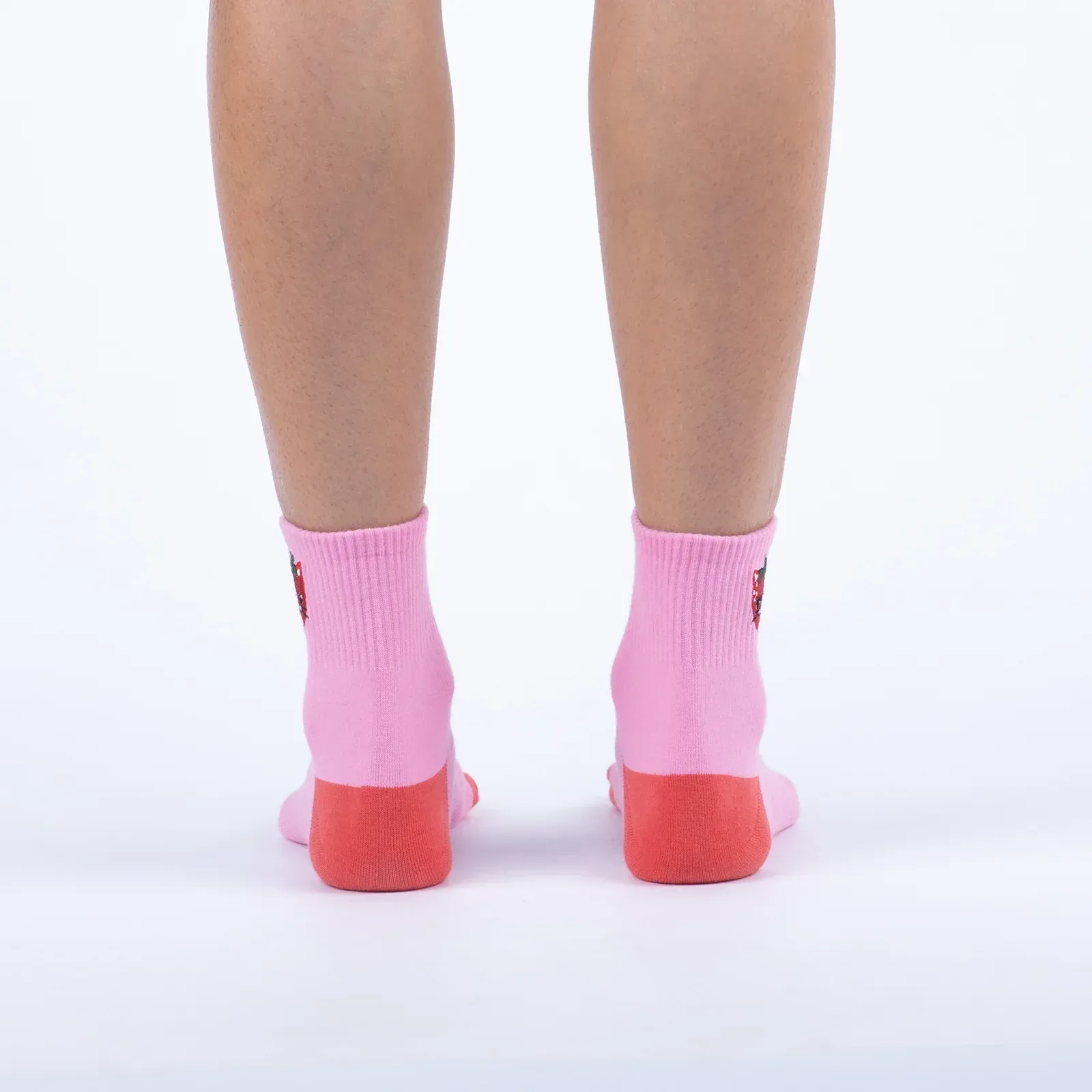 Strawberry Cat Quarter Socks