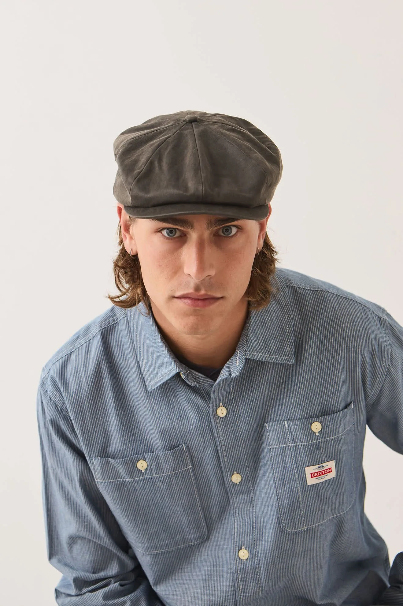 Brood Baggy Flannel Snap Cap – Brown Faux Leather