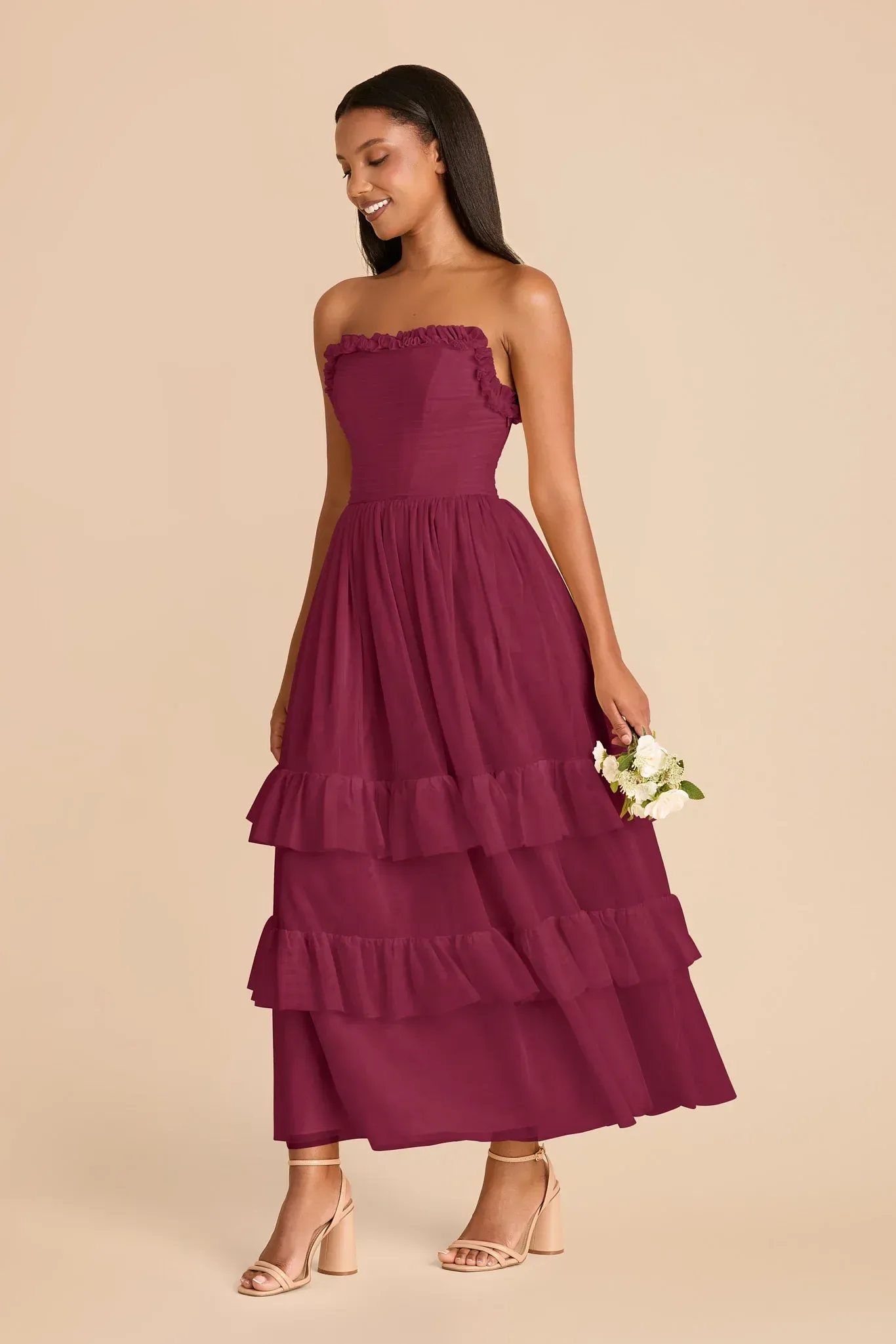 Cordelia Tulle Dress – Berry