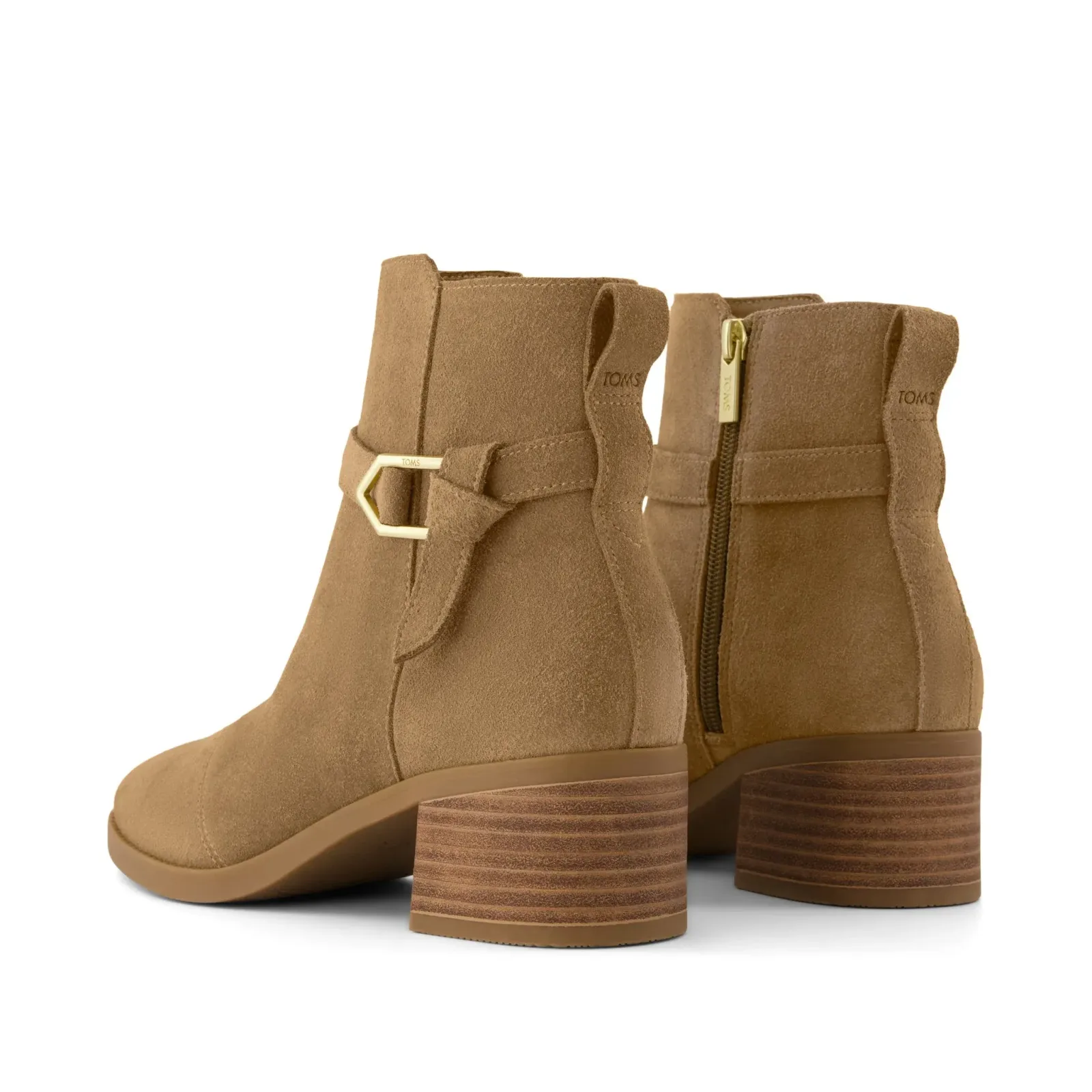Womens Delilah Buckle Ankle Boot Toffee Suede