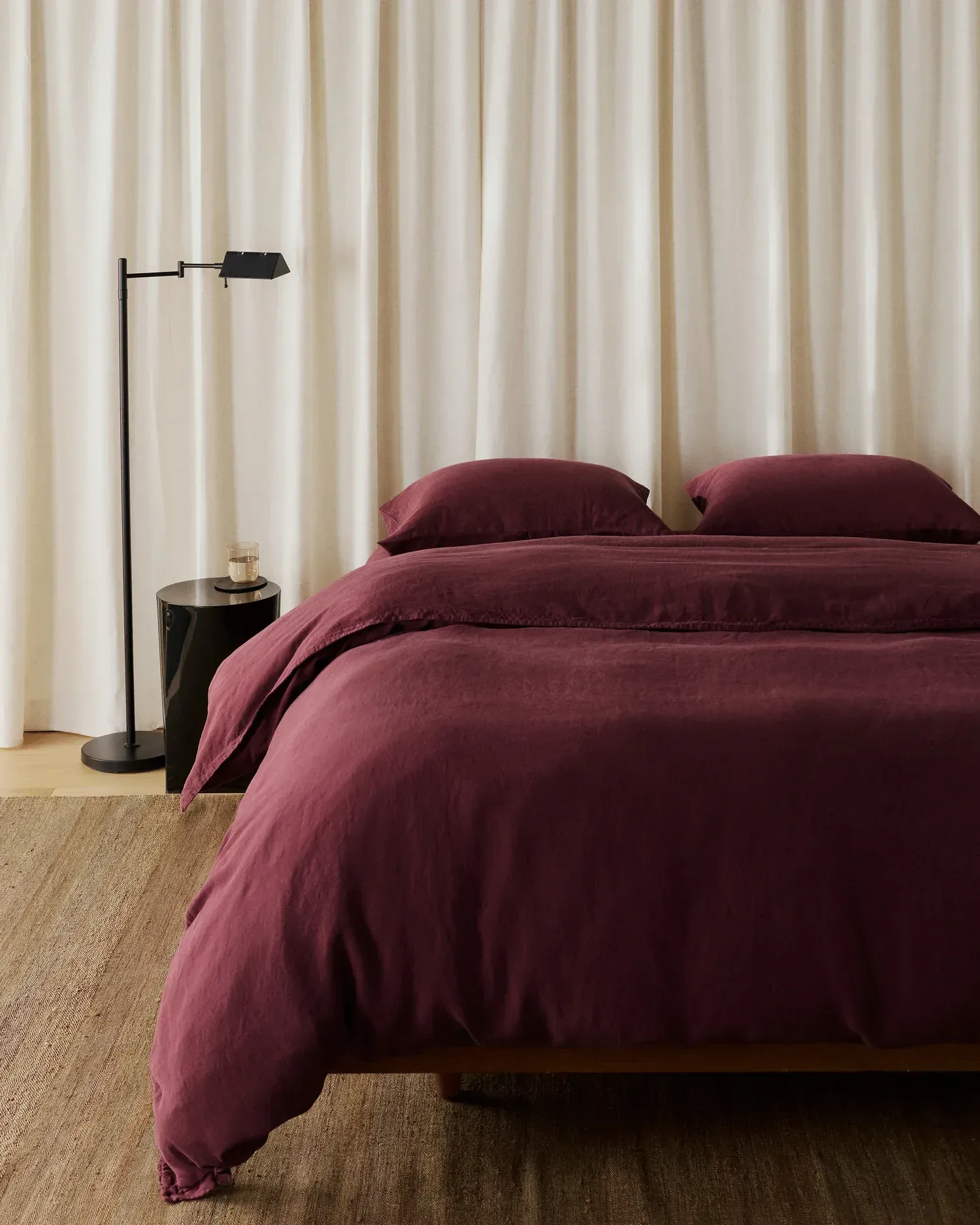 Linen Tencel Duvet Cover (Garnet)