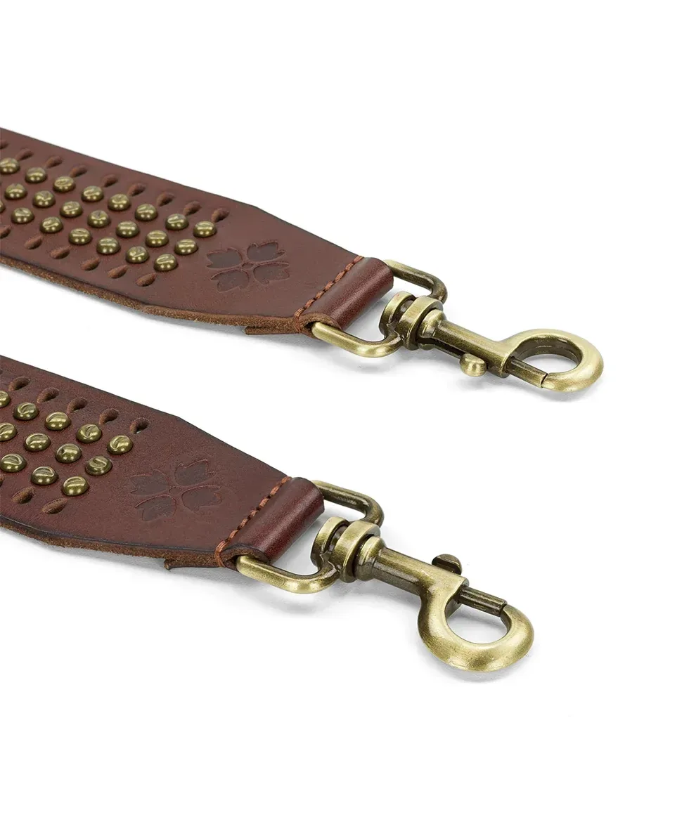 Studded Strap – Vintage Distressed – Cognac