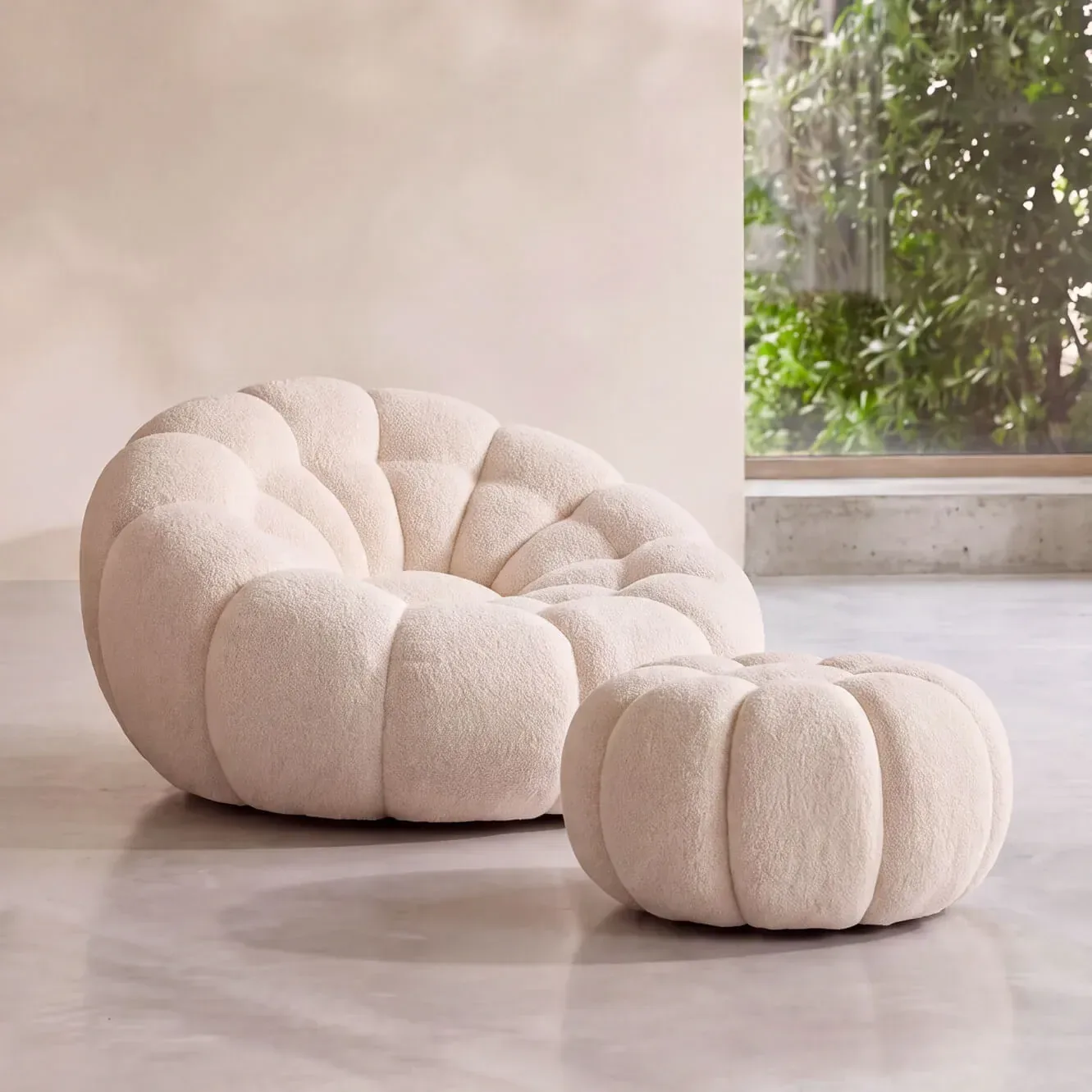 Sunday Chair + Ottoman Set