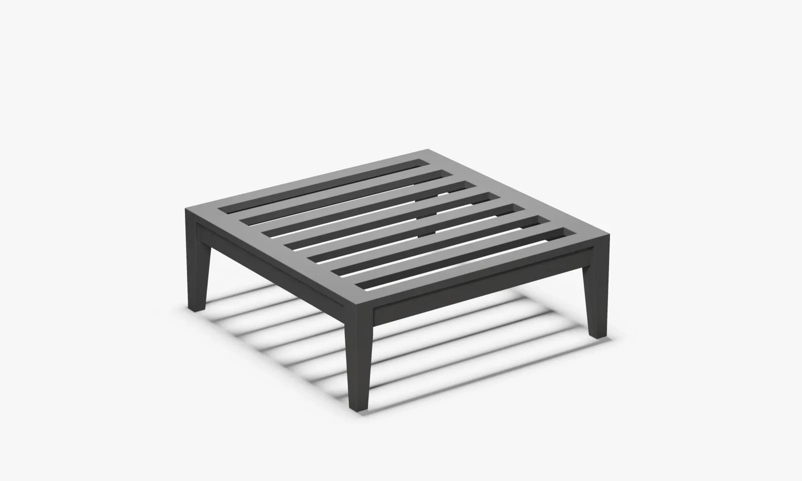 Charcoal Aluminum Multifunctional Outdoor Ottoman Frame