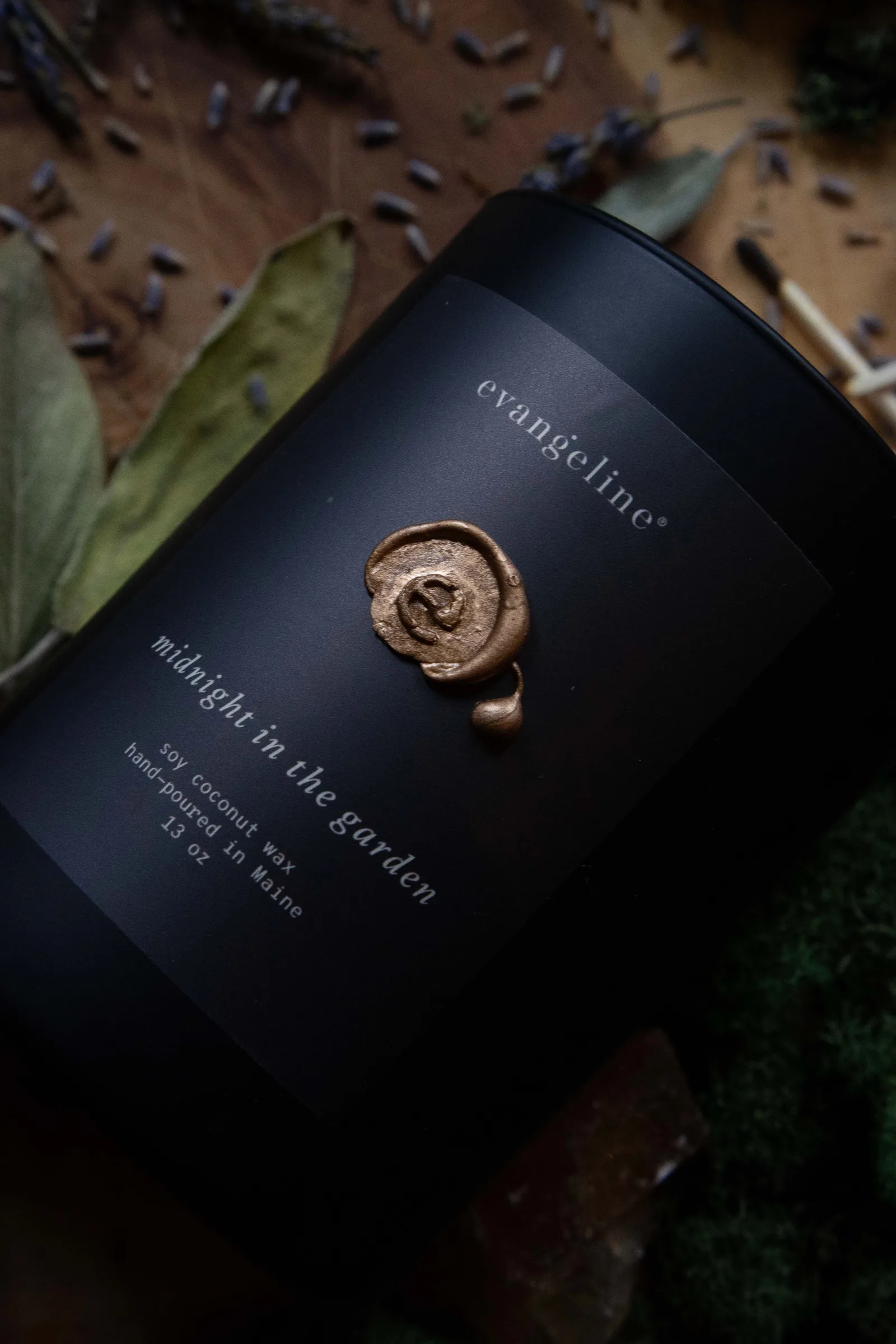 Evangeline Candle ~ midnight in the garden