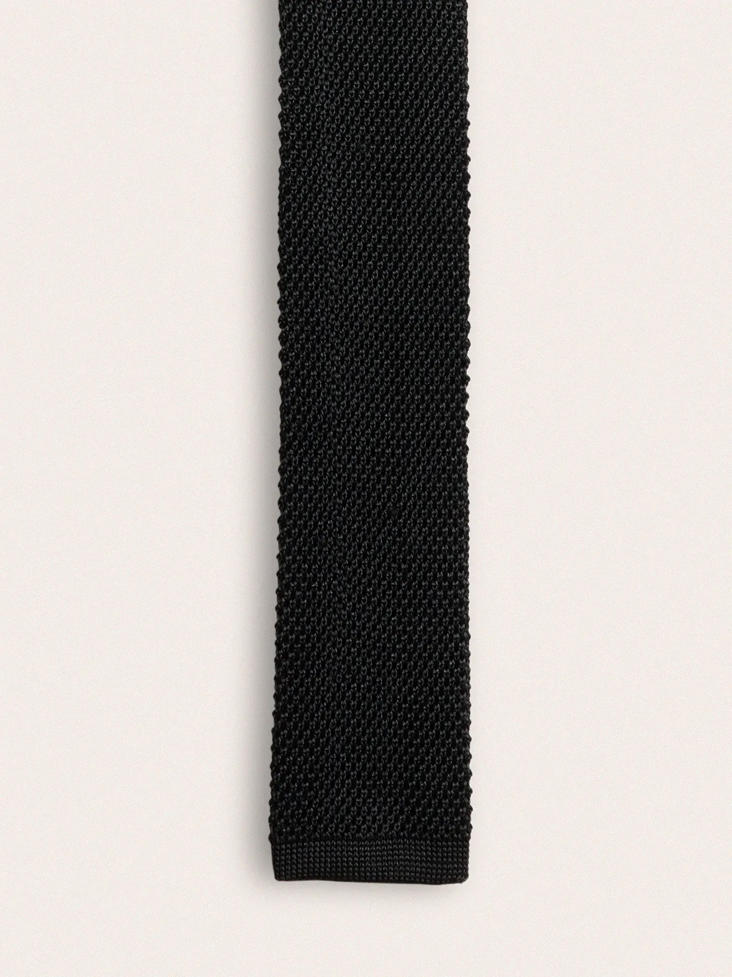 Black Silk Knit Tie