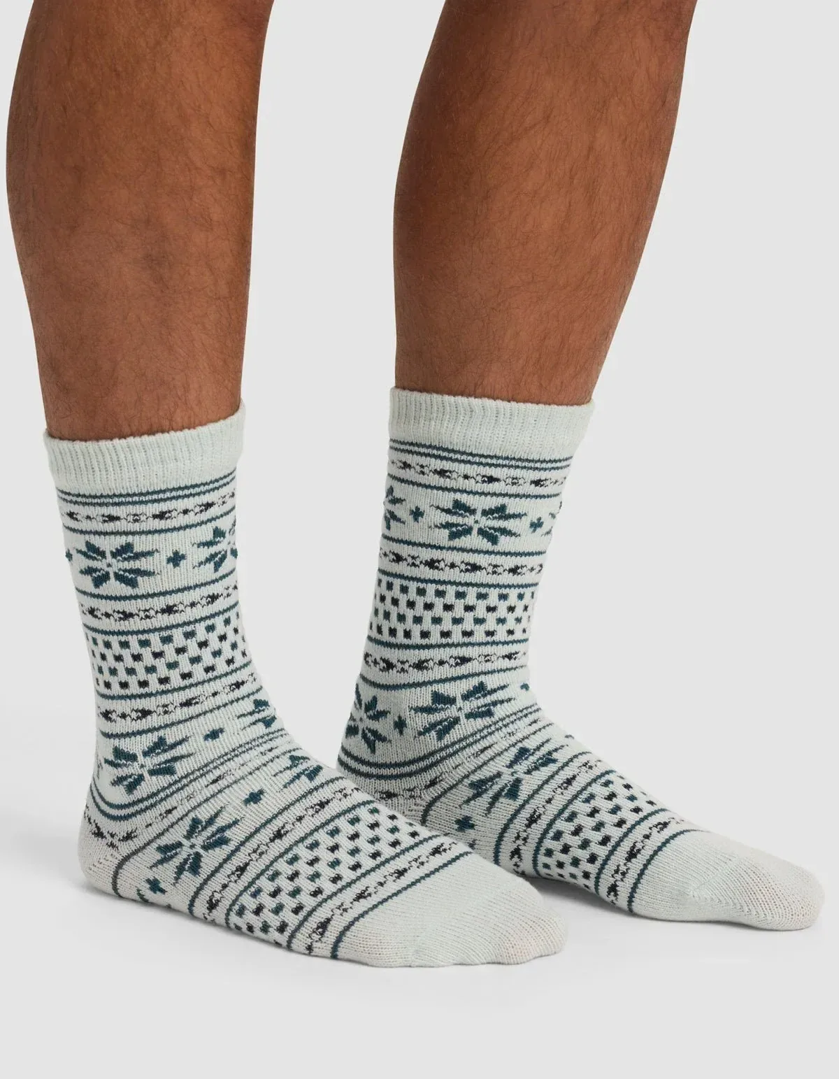 Snowflake Plush Lounge Calf Sock