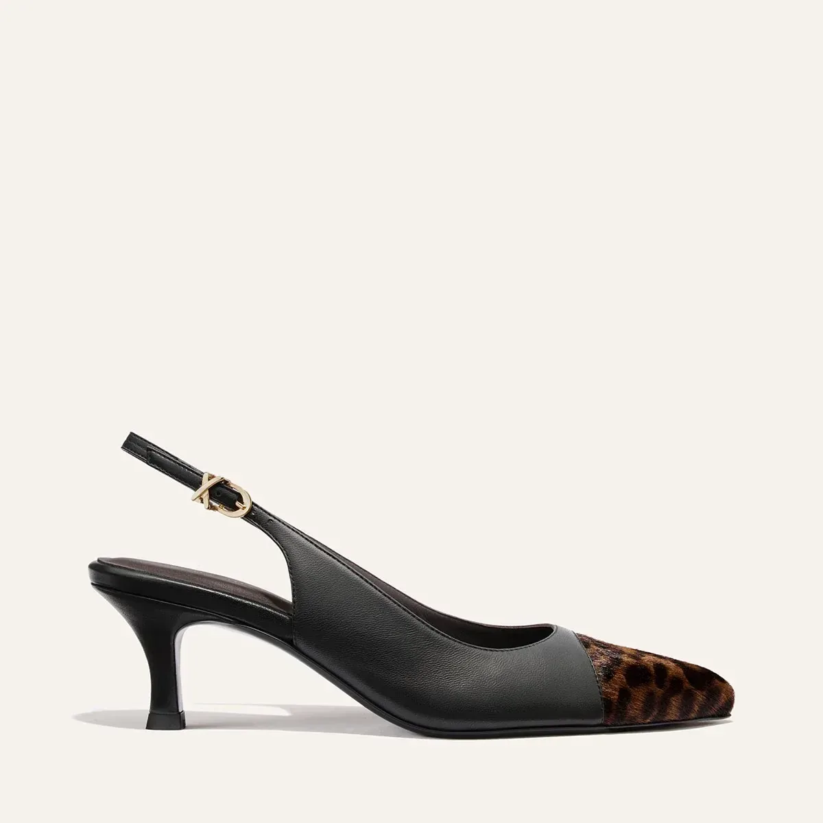 The Colette – Black Nappa and Leopard Haircalf