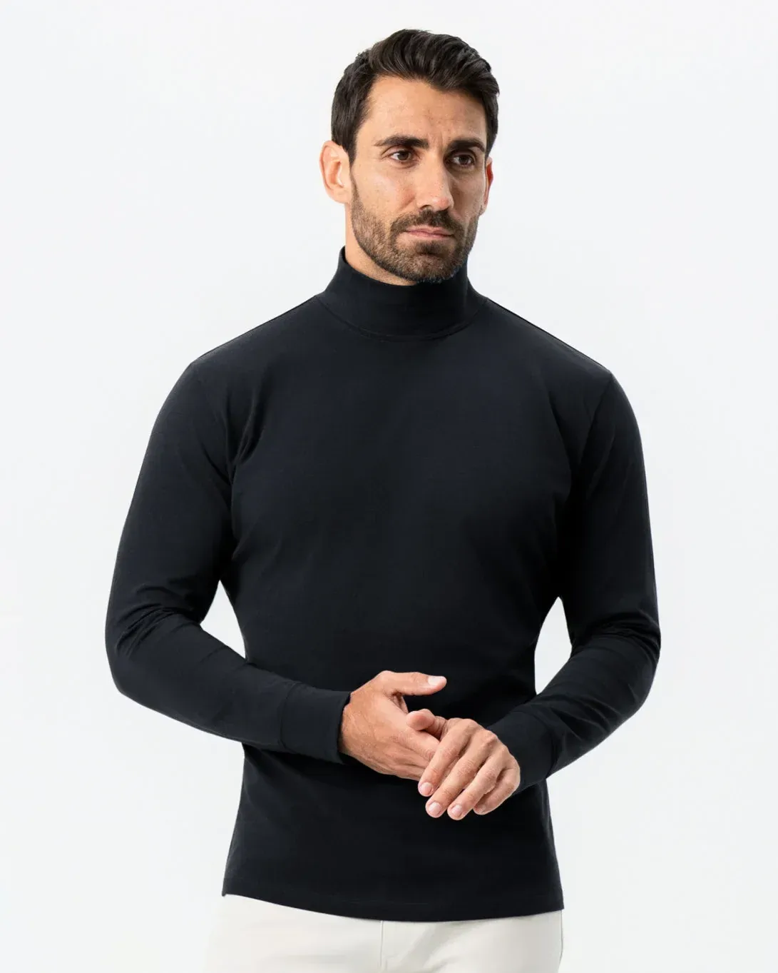 Mock Turtleneck – Black