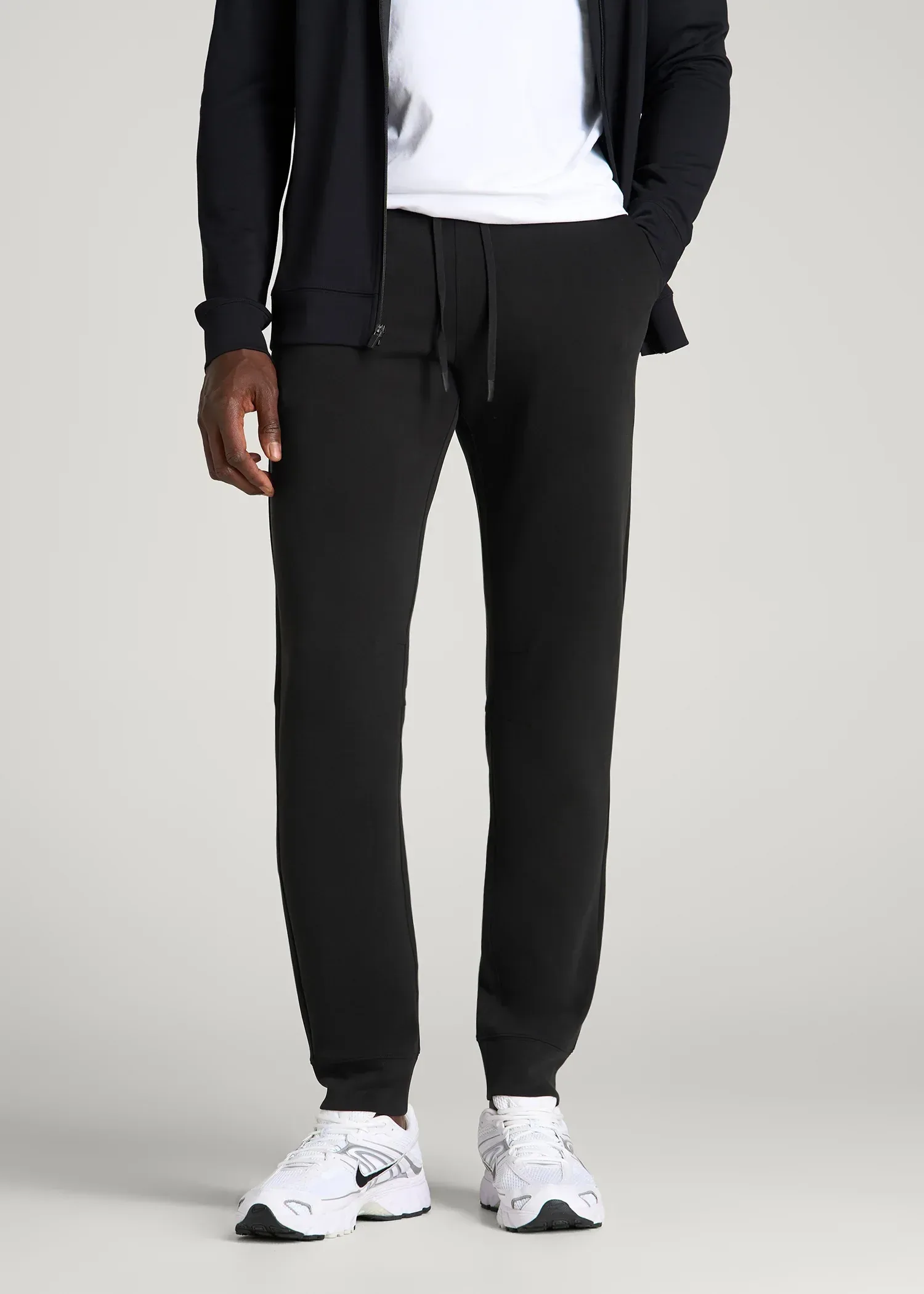 Neo Stretch Performance Joggers for Tall Men in Black