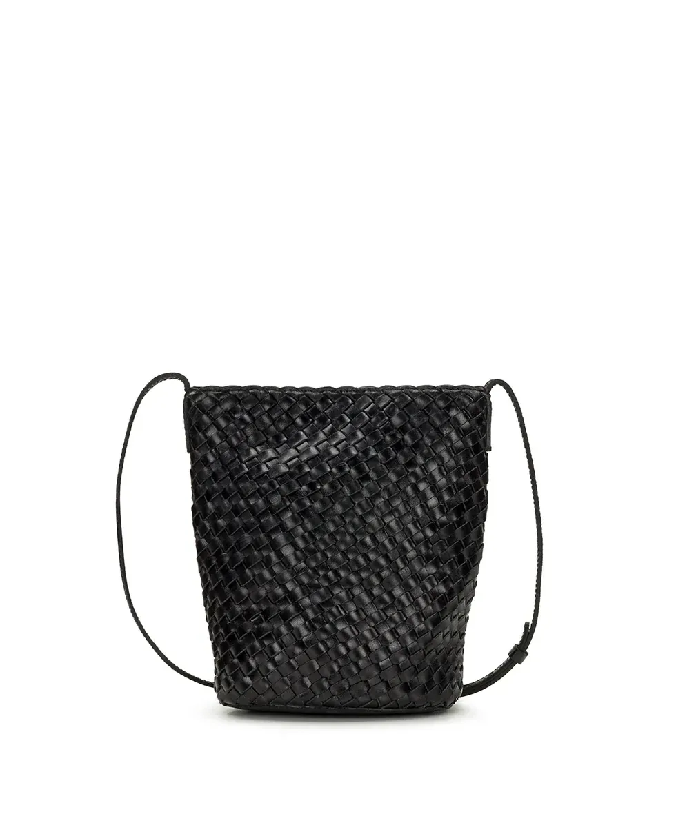 Darcy Crossbody – Hand Stained Woven – Black