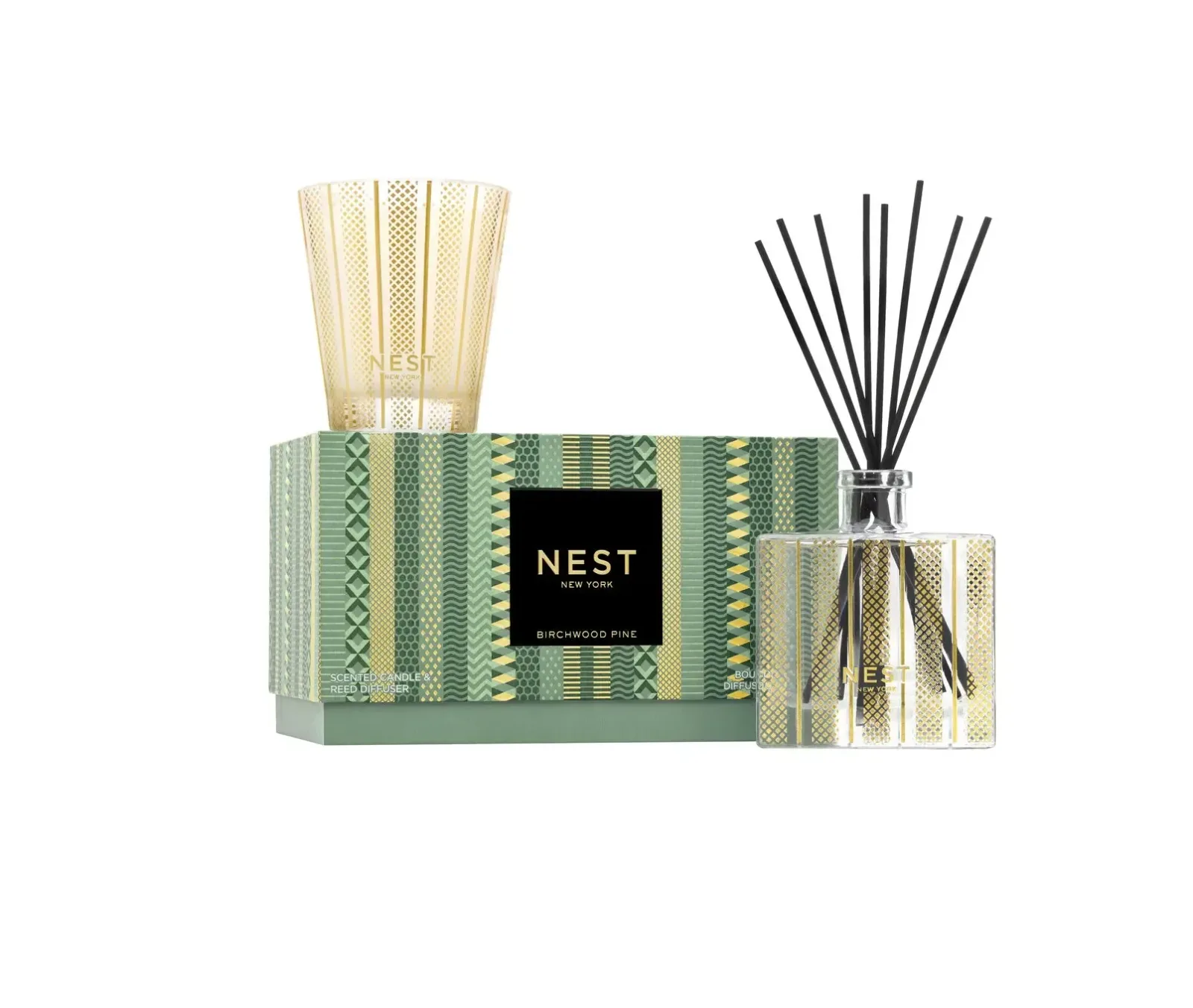 Birchwood Pine Gold Classic Candle & Diffuser Set