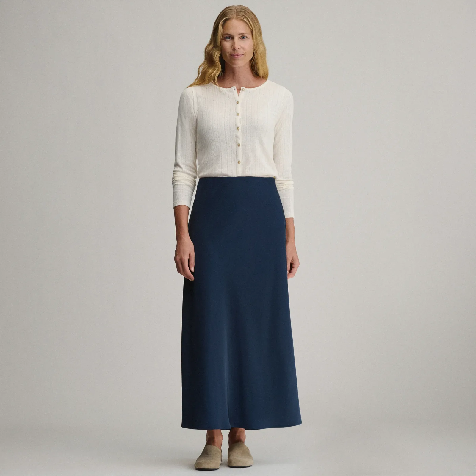 Women's Bias Midi Skirt