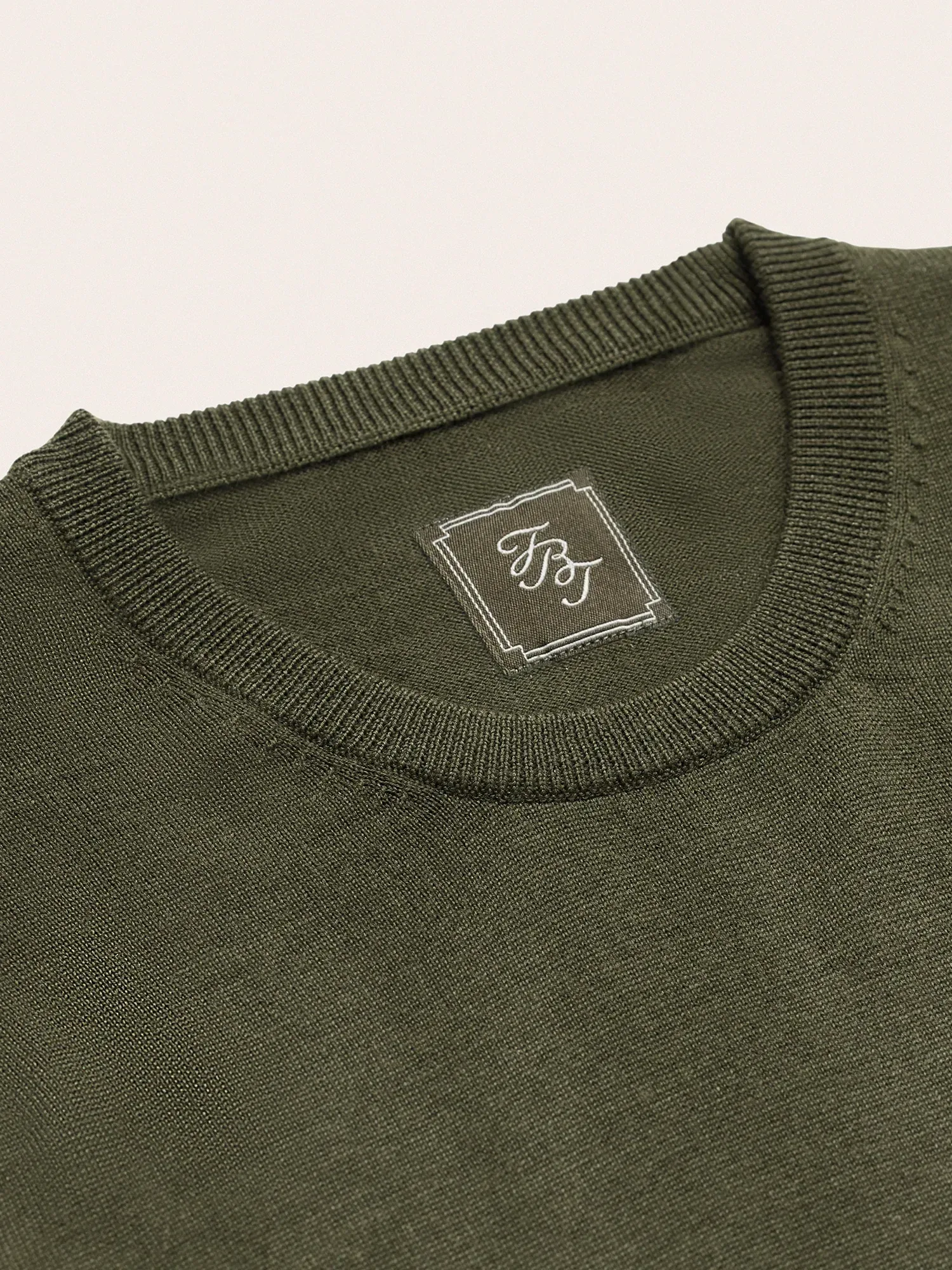 Dark Olive Sweater Knit Tee