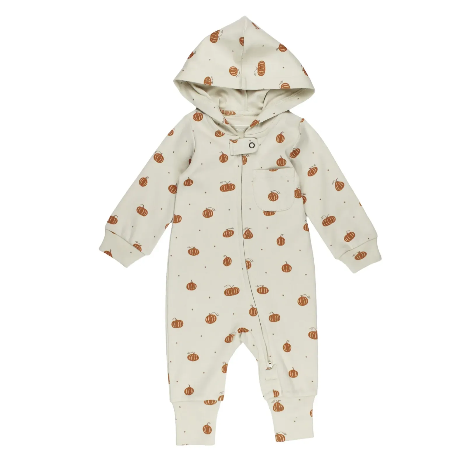Pumpkin Spice – Organic Hooded Zipper Romper