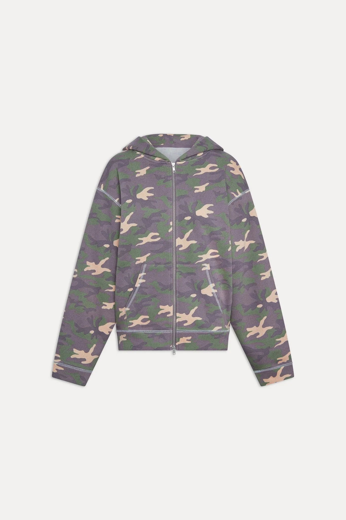 Drew Terry Zip Up Hoodie – Classic Camo