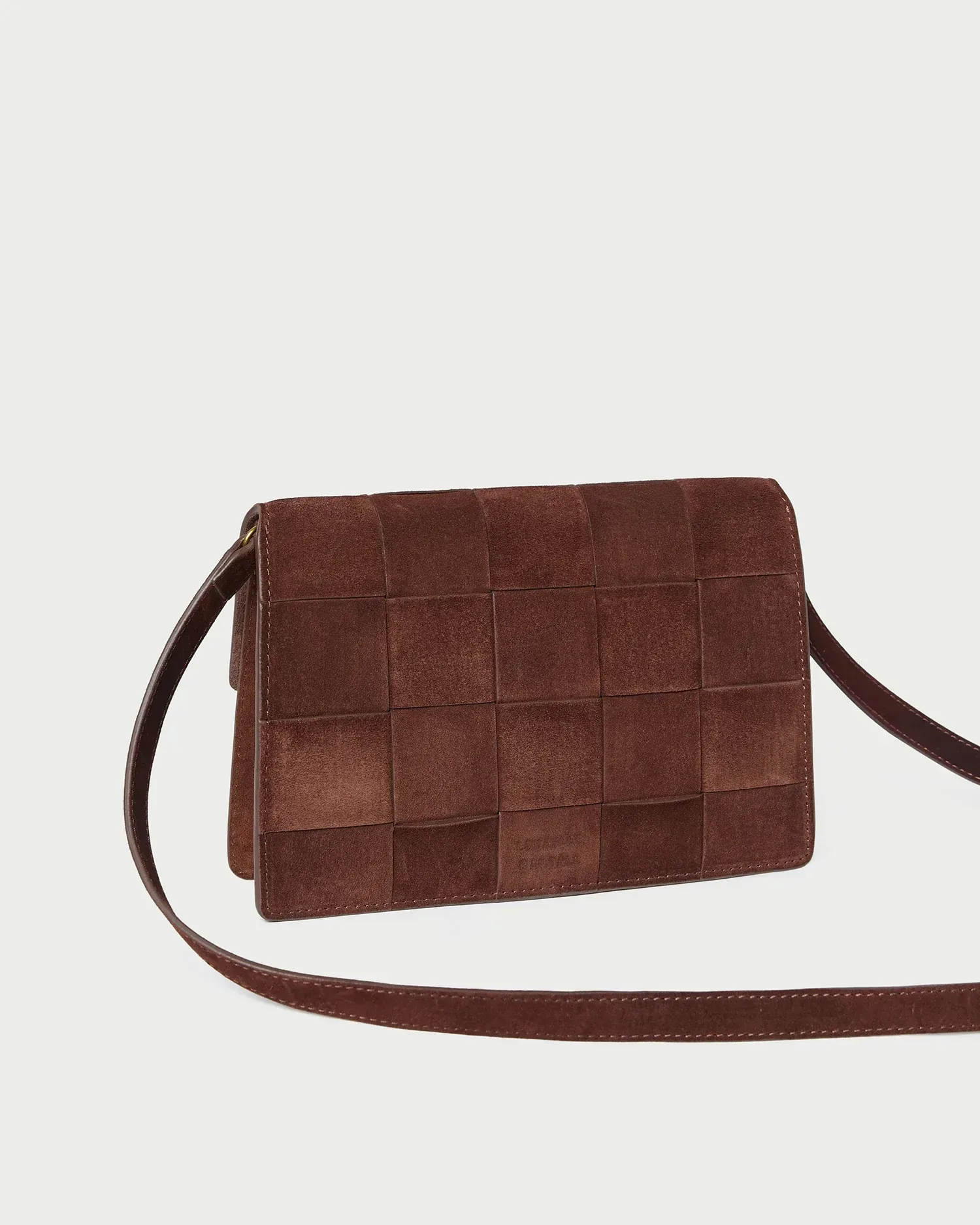 Delphine Espresso Suede Shoulder Bag
