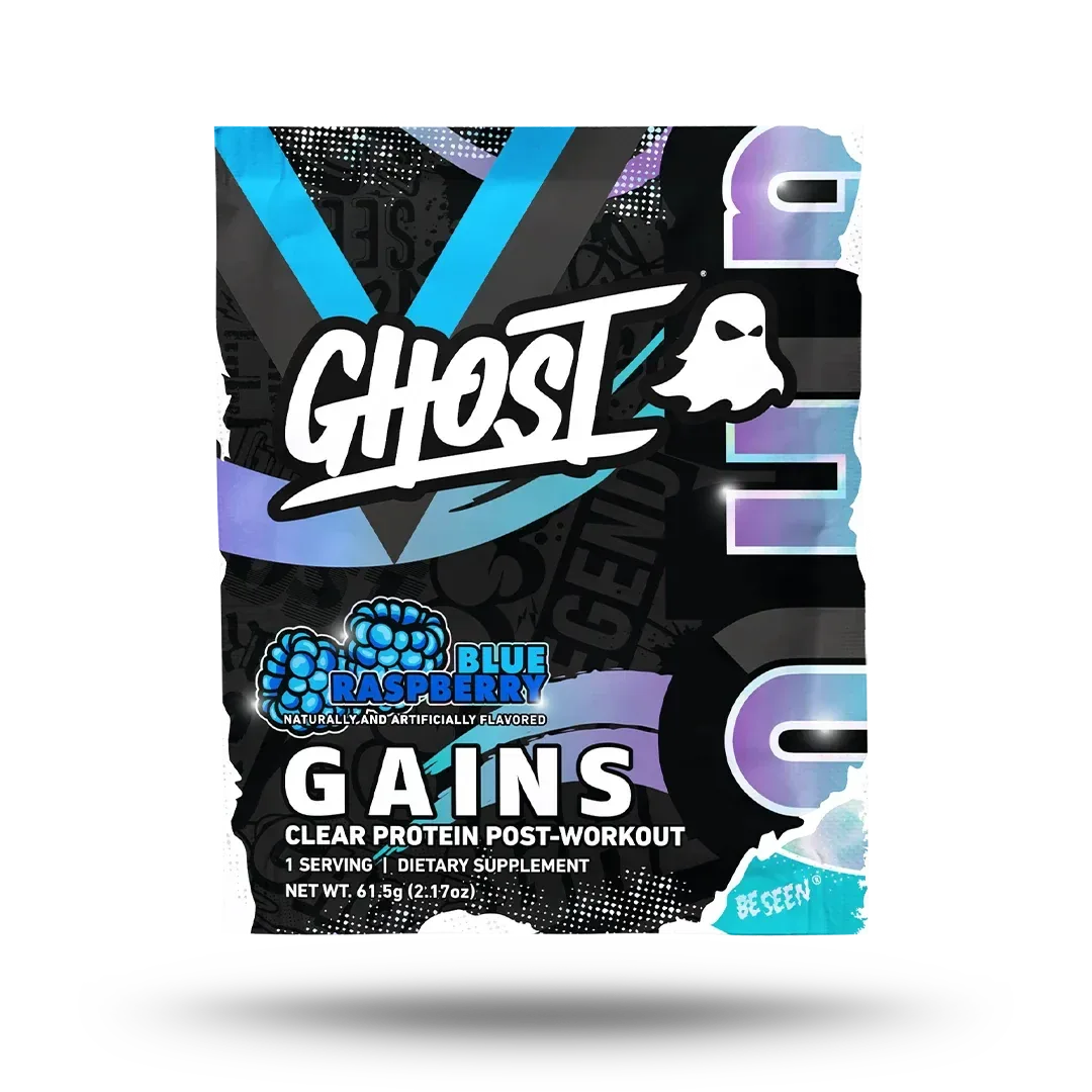 GHOST® CLEAR GAINS PACKET – BLUE RASPBERRY