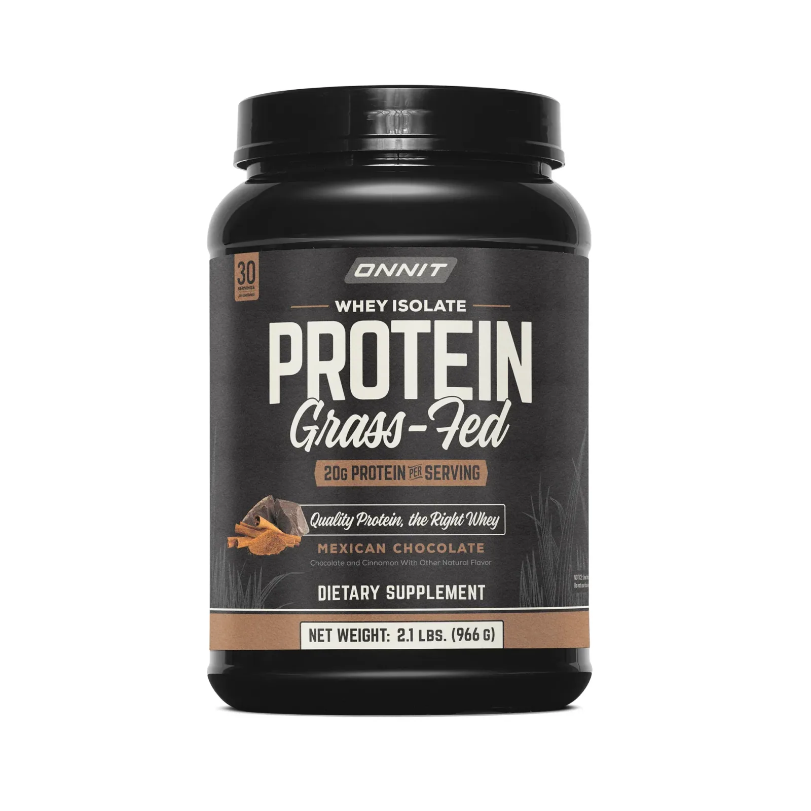 Grass Fed Whey Isolate Protein – Mexican Chocolate (30 Serving Tub)