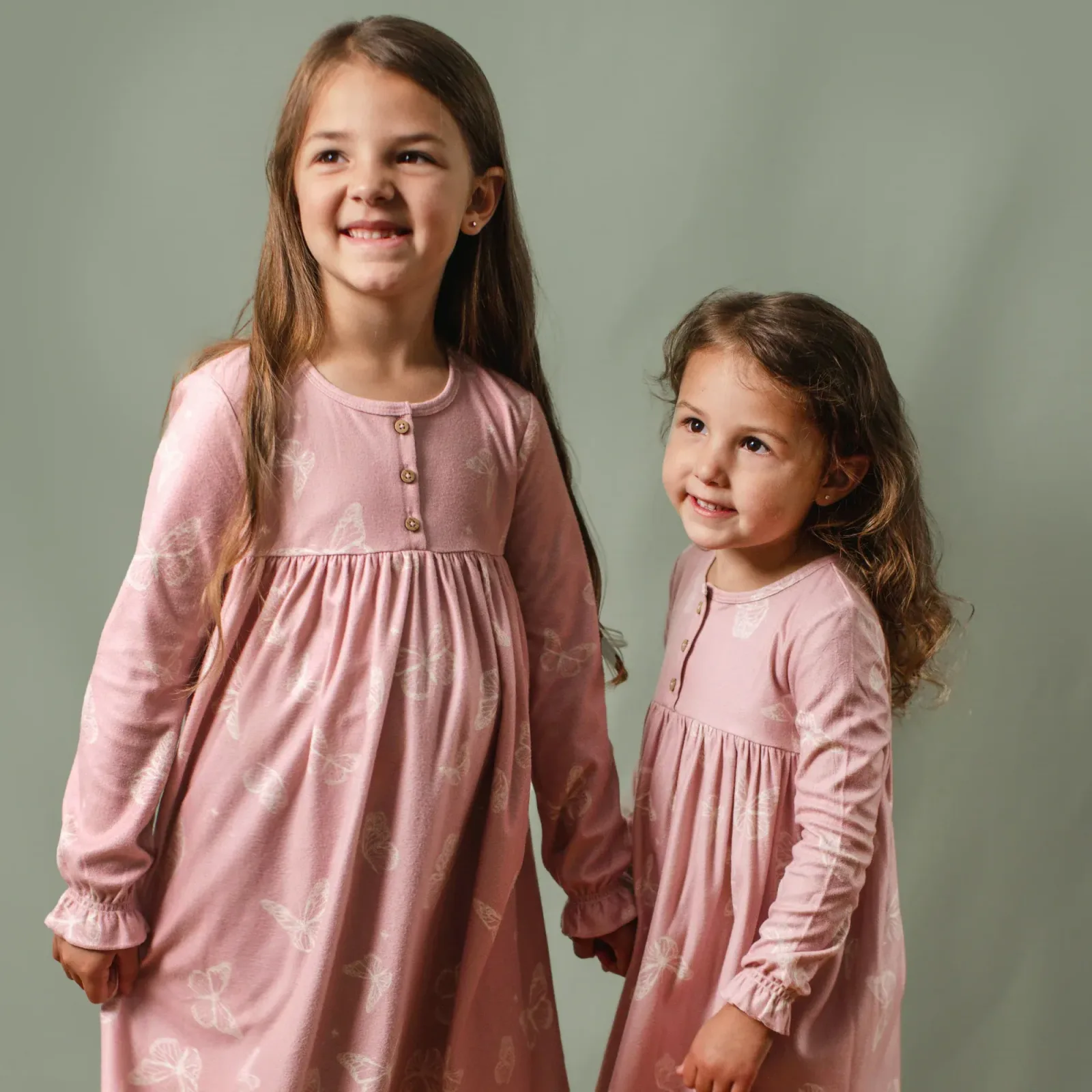 Pink Flutterflies Flannel Gown