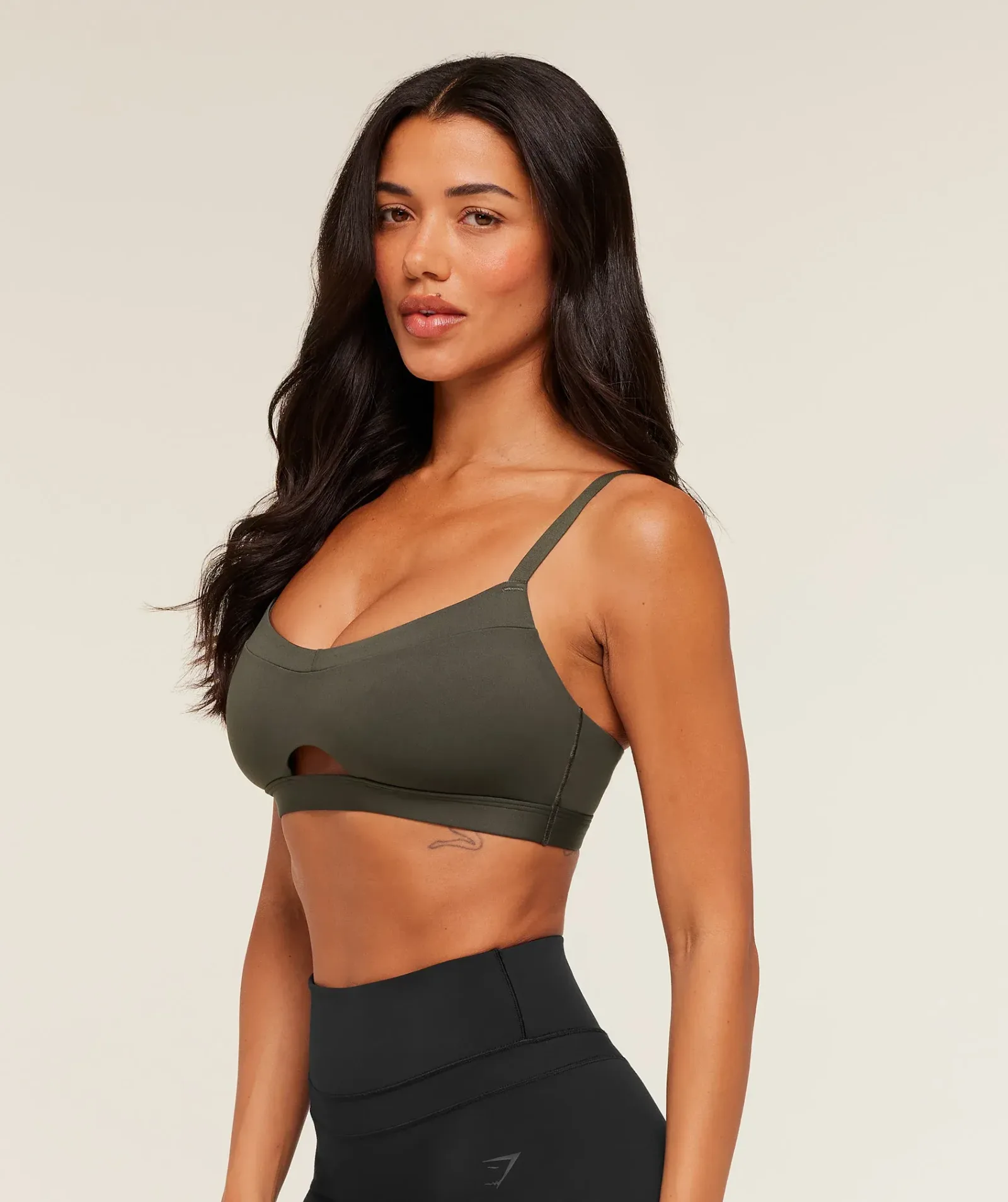 Gymshark Balcony Peekaboo Sports Bra – Strength Green
