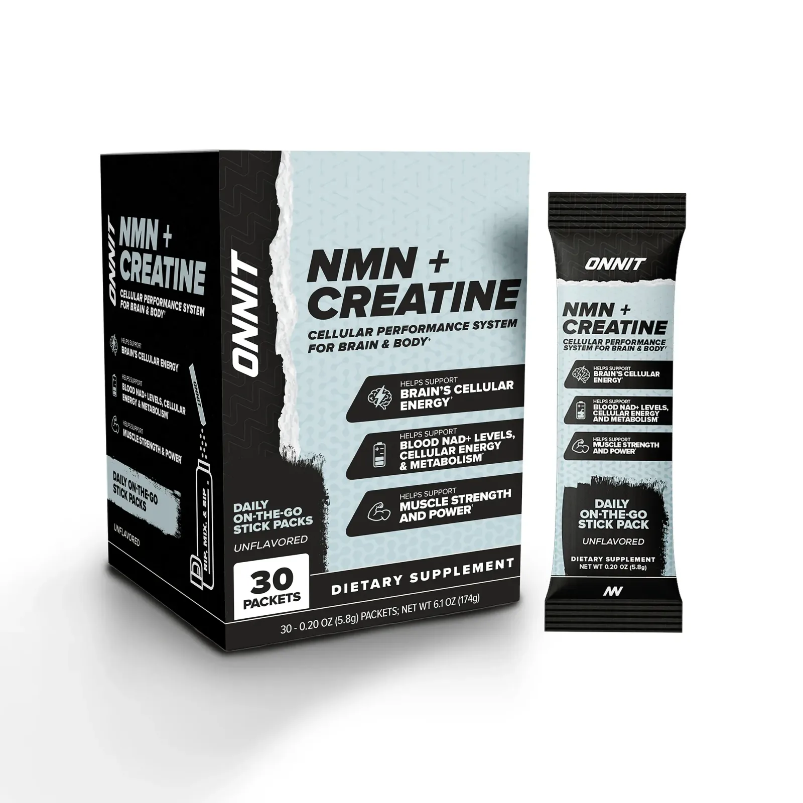NMN + Creatine – Unflavored (30 ct)