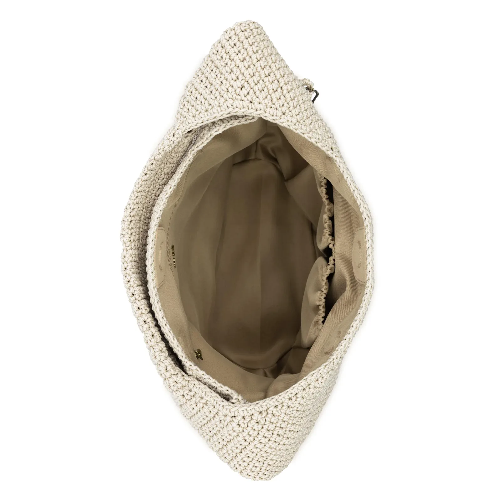 120 Shortie Hobo – Hand Crochet – Ecru