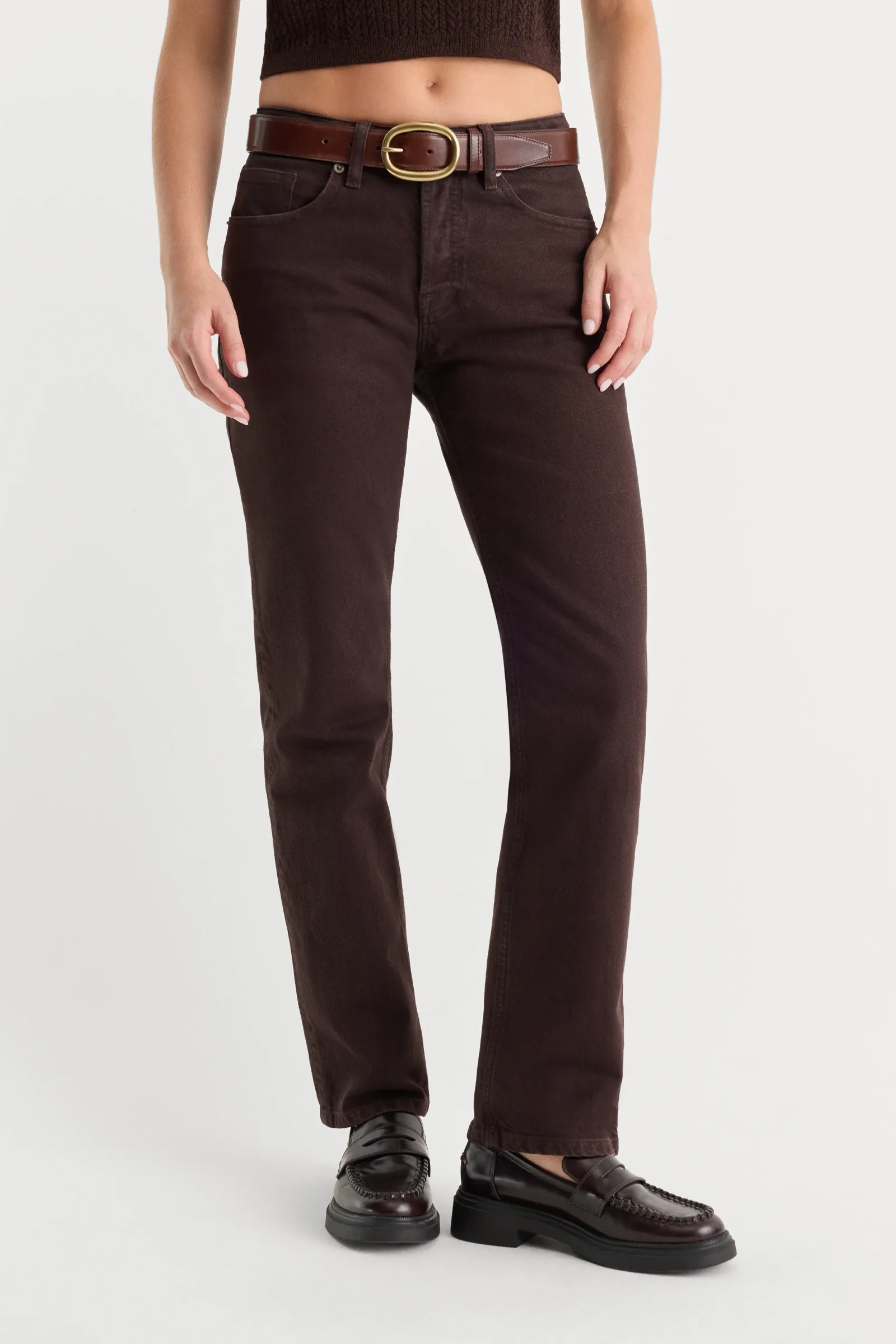 Vintage Straight Jeans – Espresso