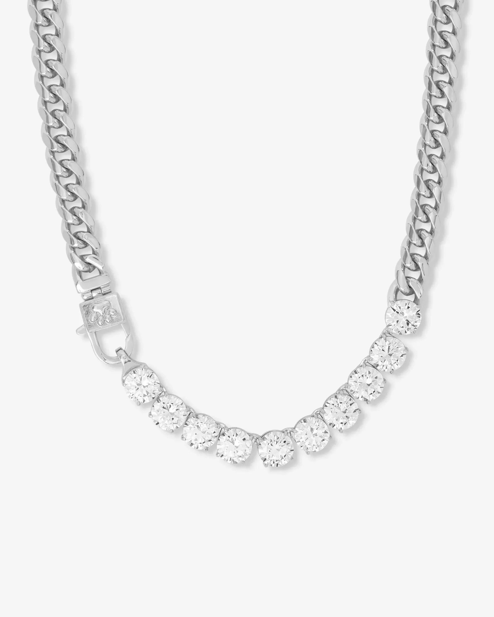 Thor Loves Diamonds Pet Necklace – Silver|White Diamondettes