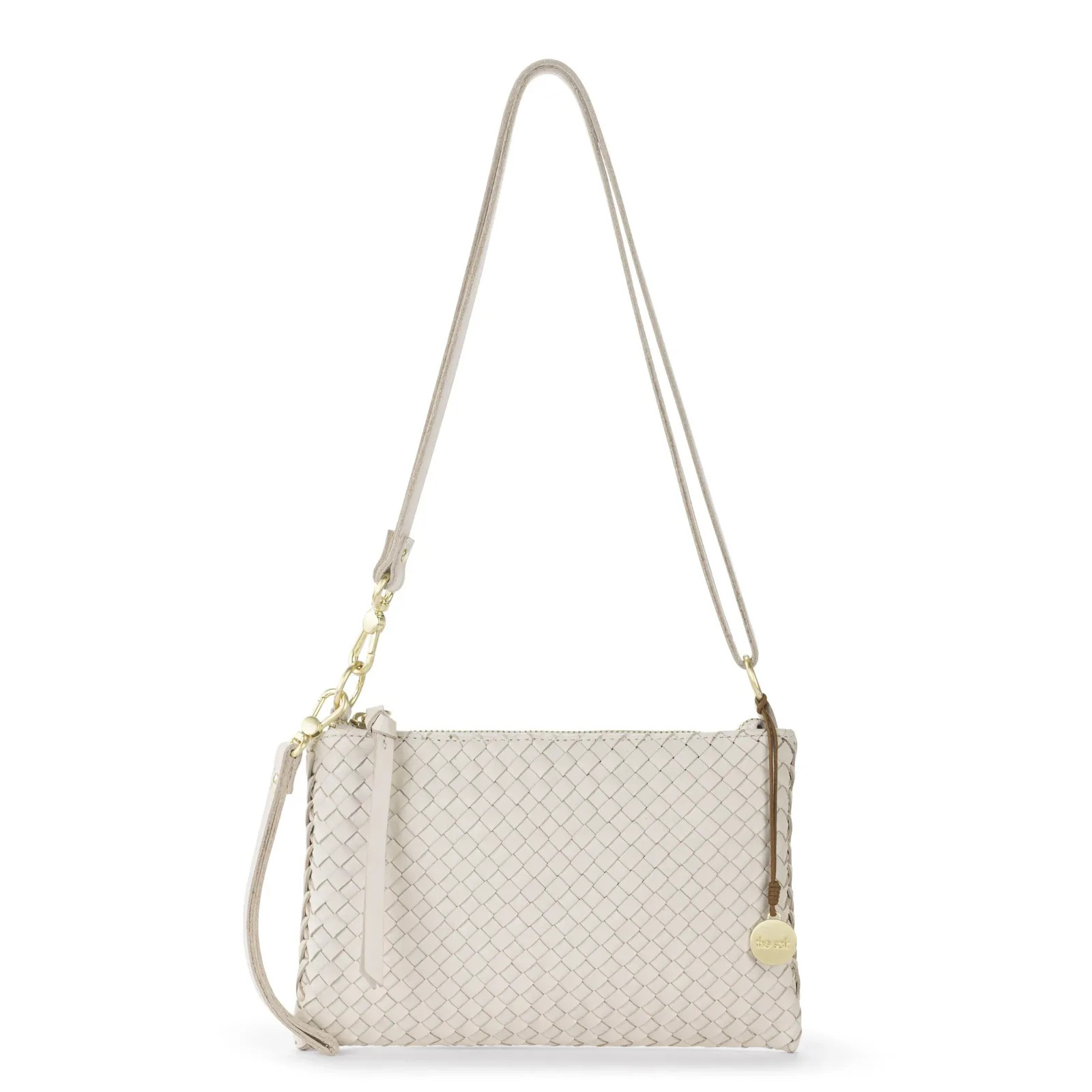 Vita Convertible Wristlet – Leather – Stone Woven