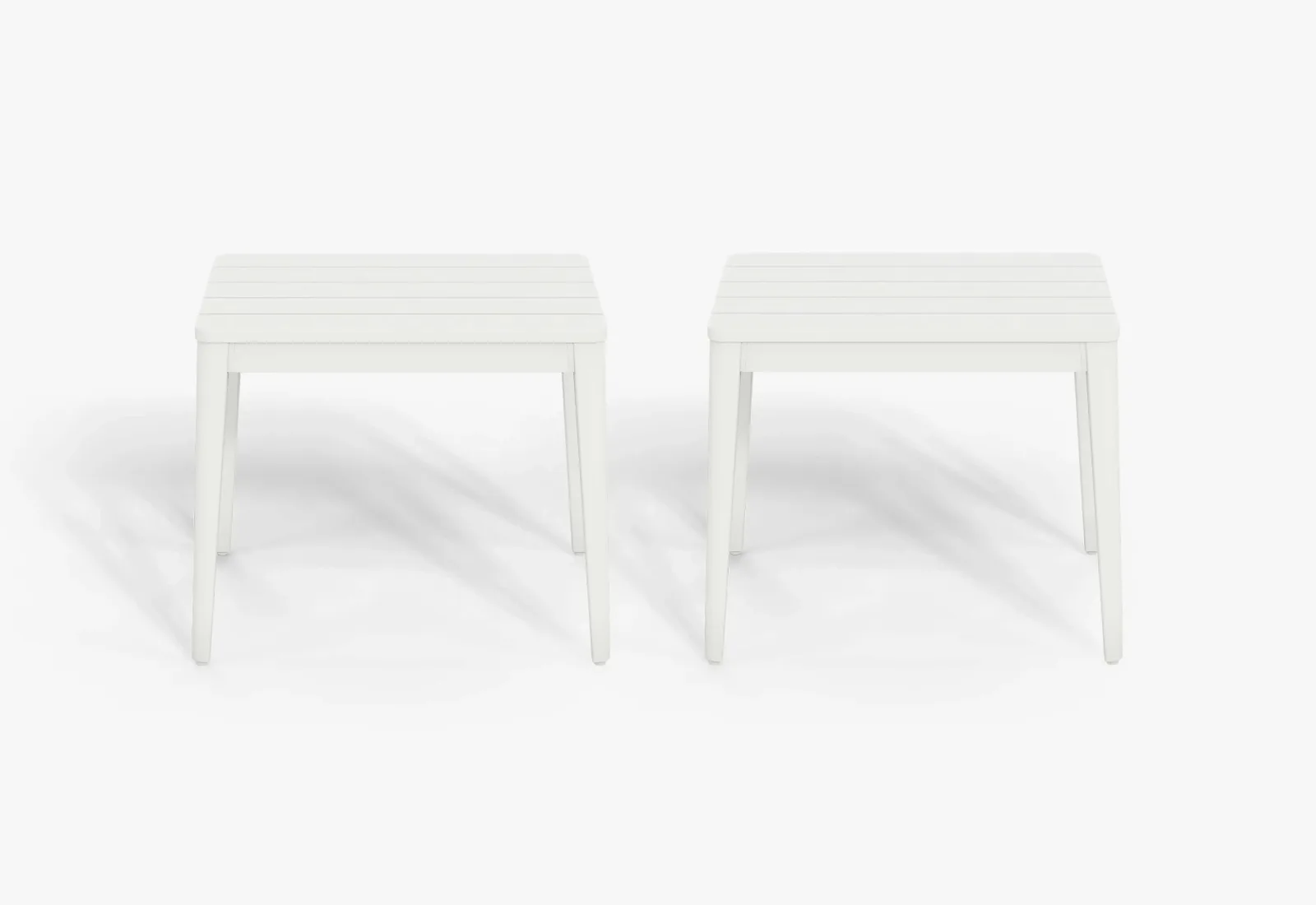 Aluminum Outdoor Side Table – Rectangular, Set of 2