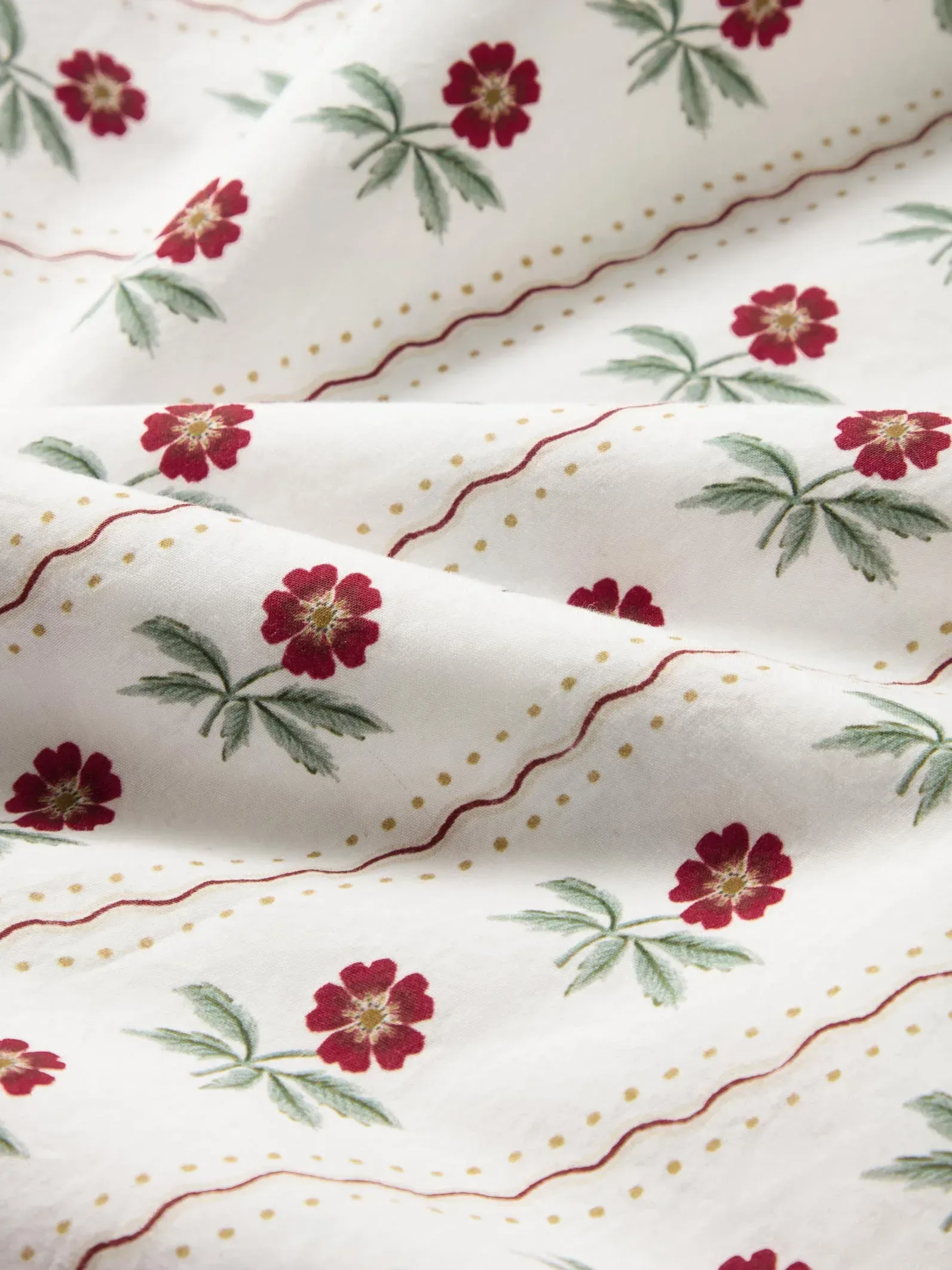 White Woodland Stripe Cotton Duvet Set