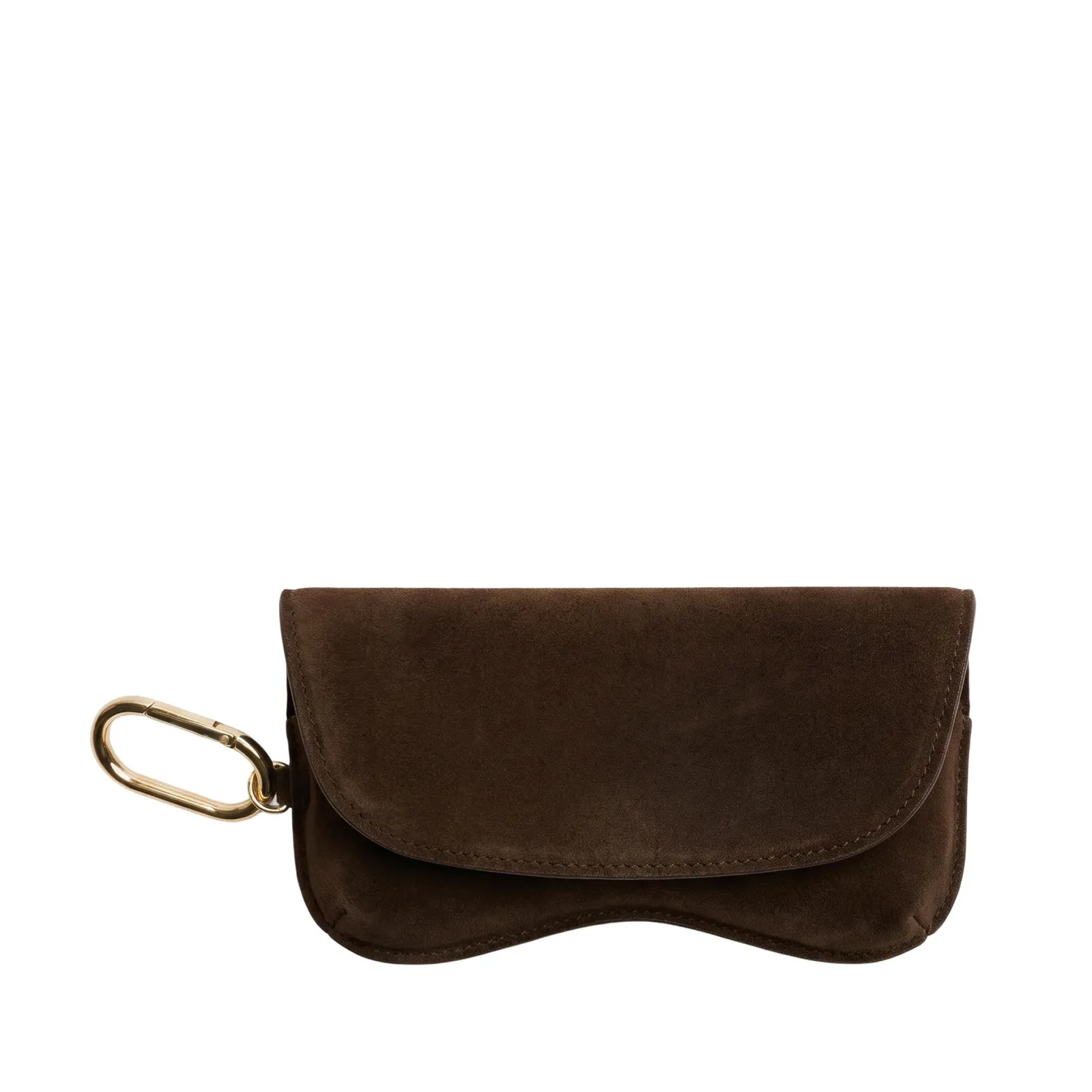 Portable Sunglass Case Tobacco Suede