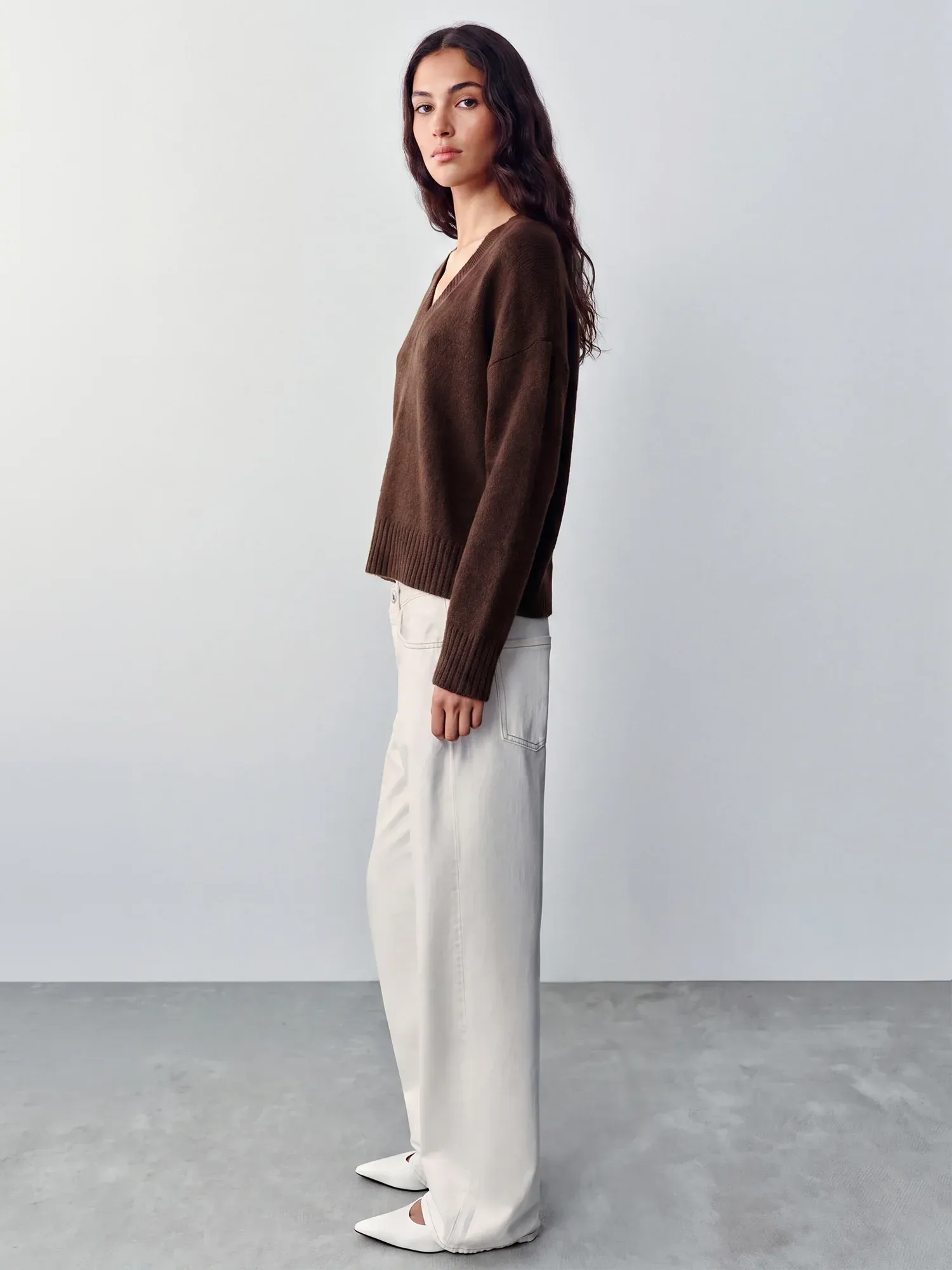 Longsleeves V Neck Pullover Sweater