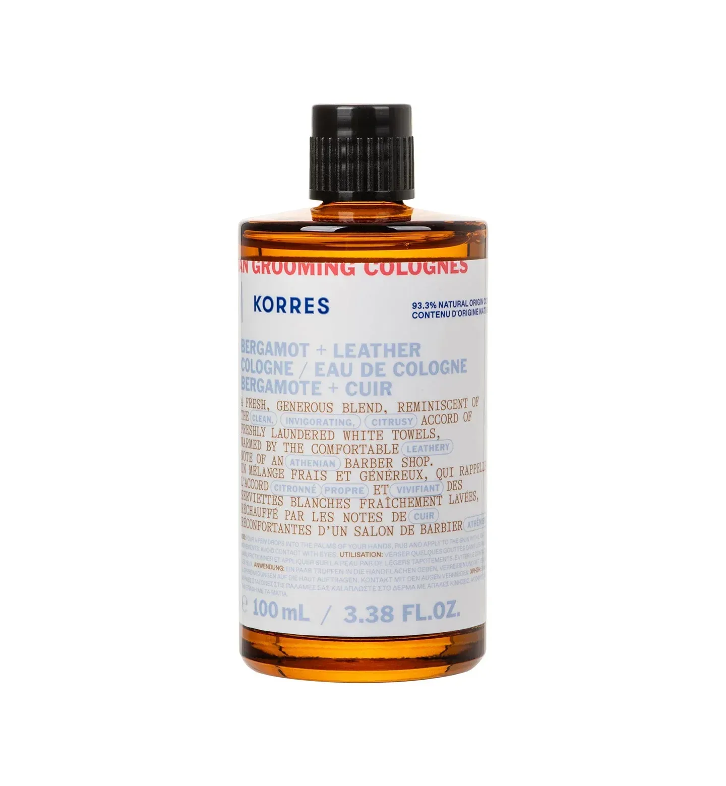 Eau de Cologne Bergamot + Leather for Men