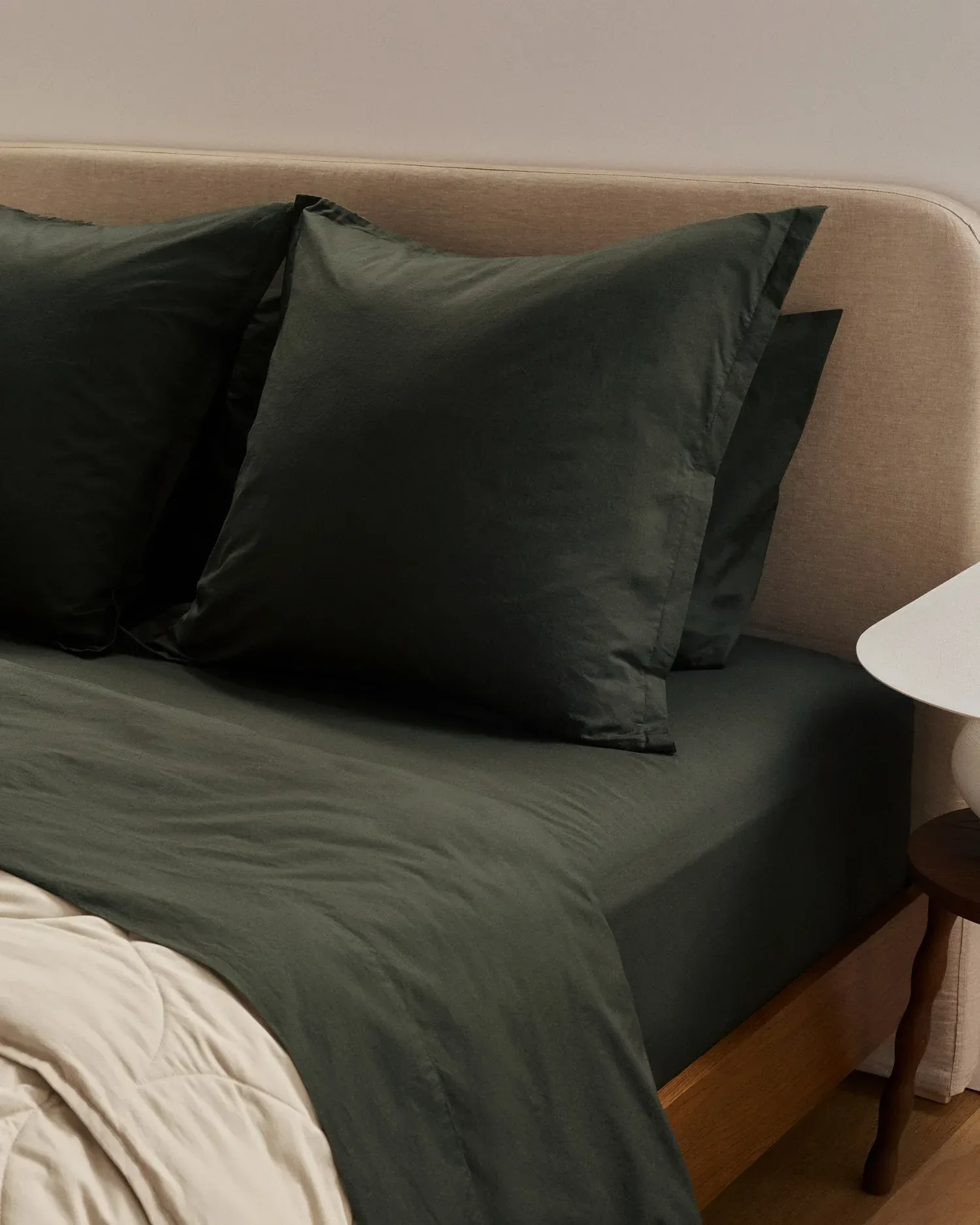 Percale Euro Sham (Evergreen)