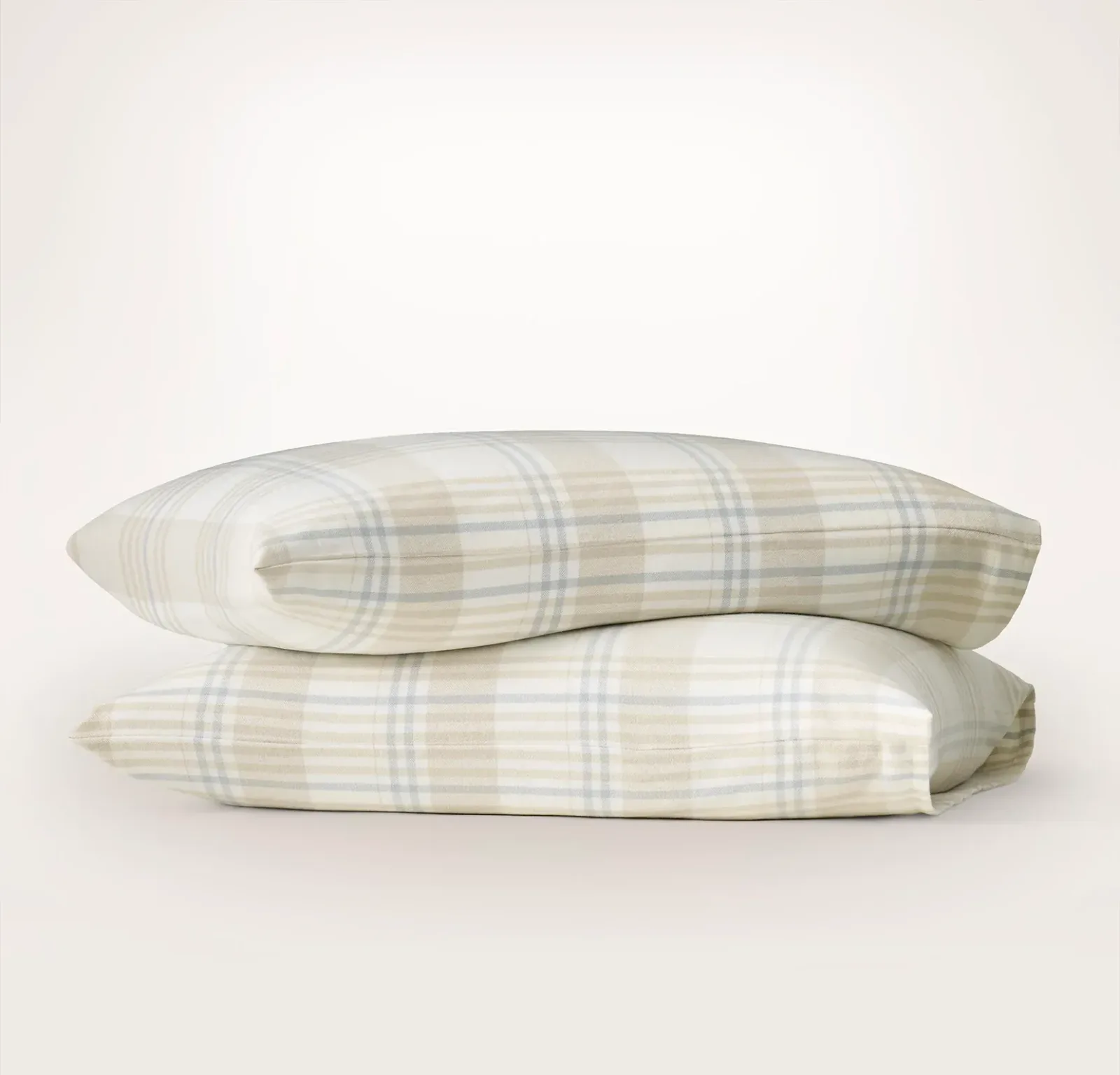 Flannel Pillowcase Set – Cream/Sand/Shore Tartan