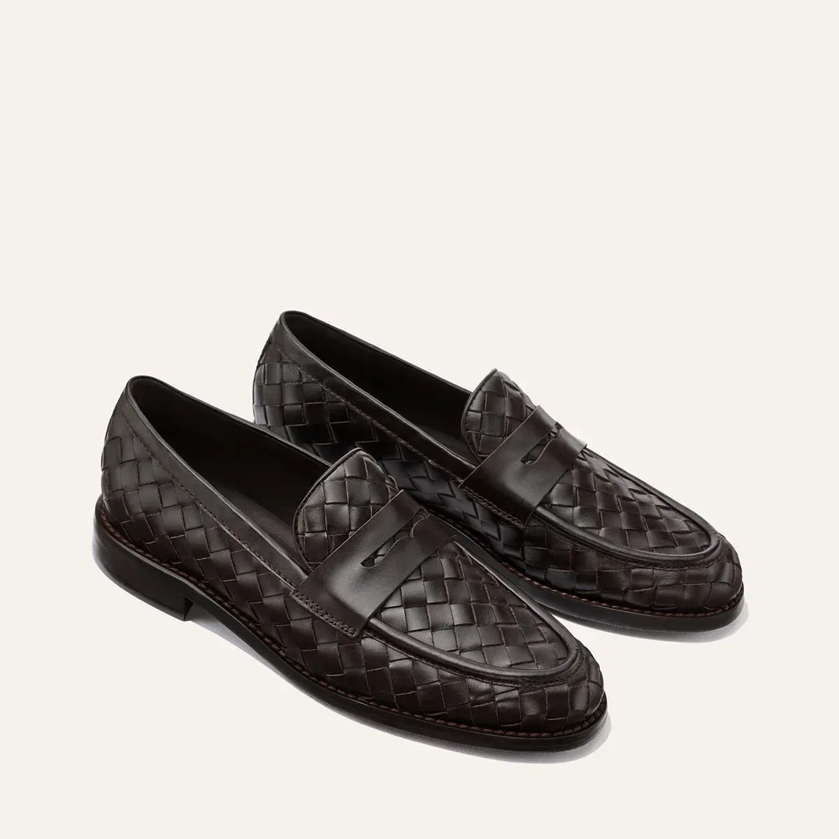 The Marlowe Loafer – Brown Woven Pasado Calf