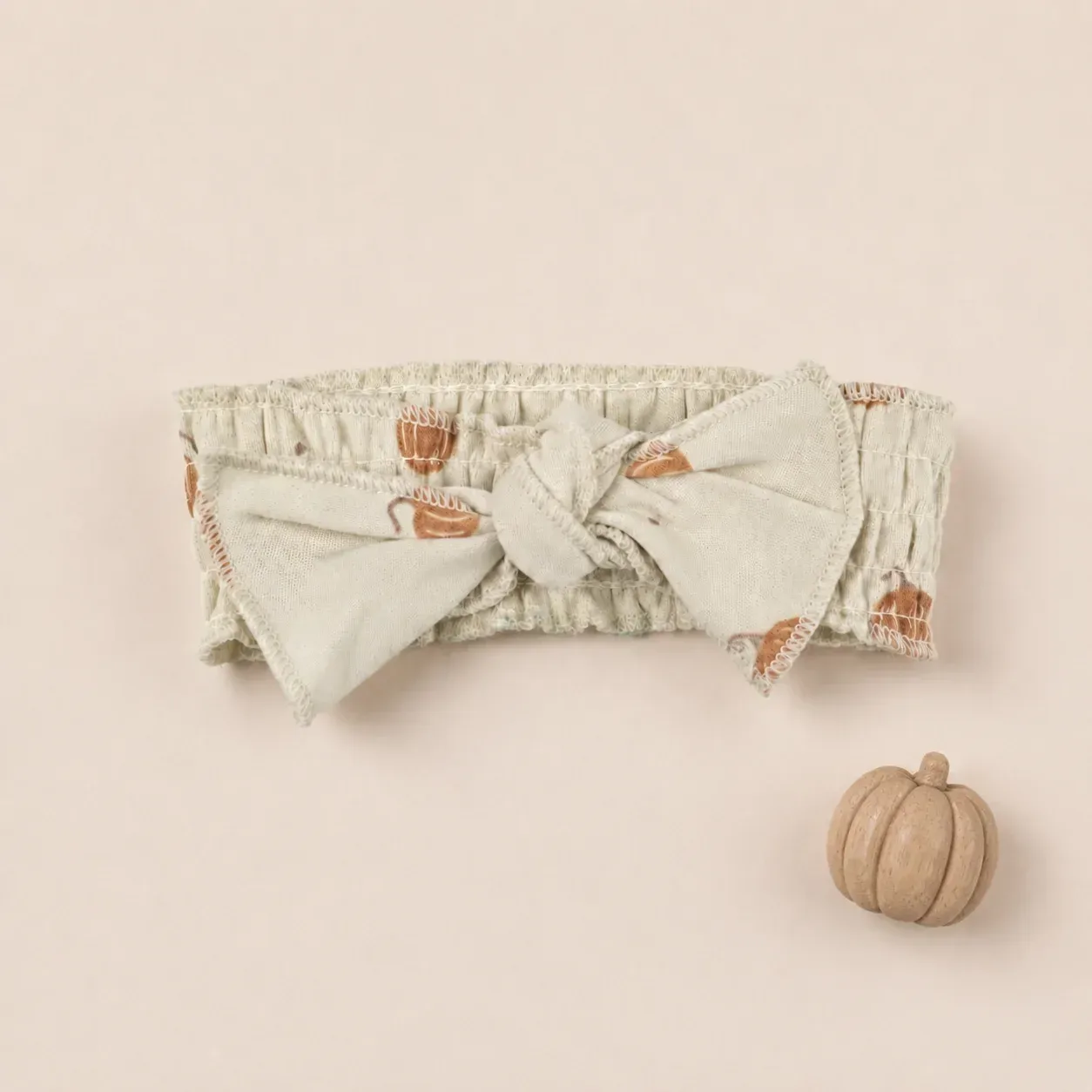 Pumpkin Spice – Organic Smocked Tie Headband