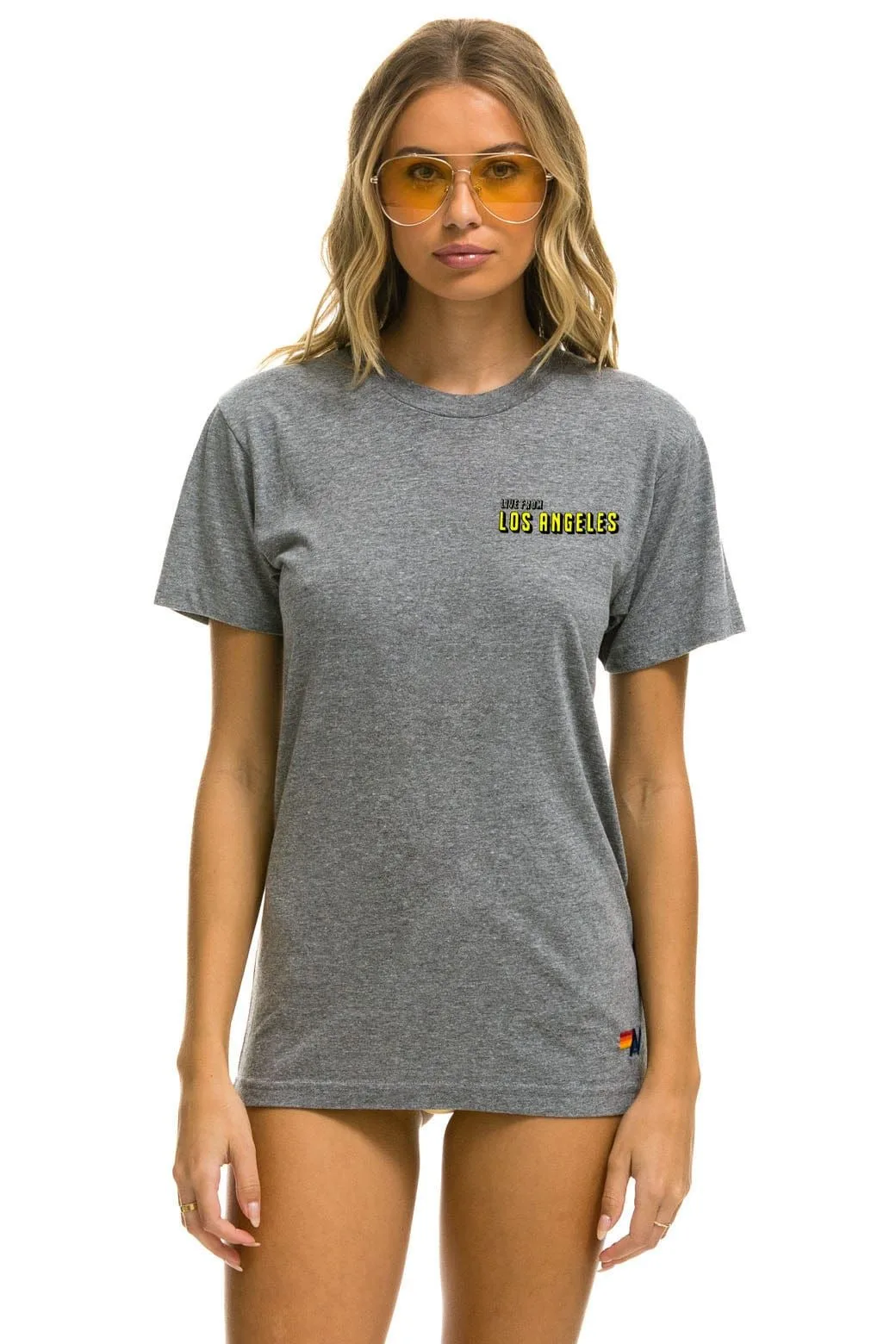 Dreamland LA Fires Benefit Crew Tee – Heather Grey