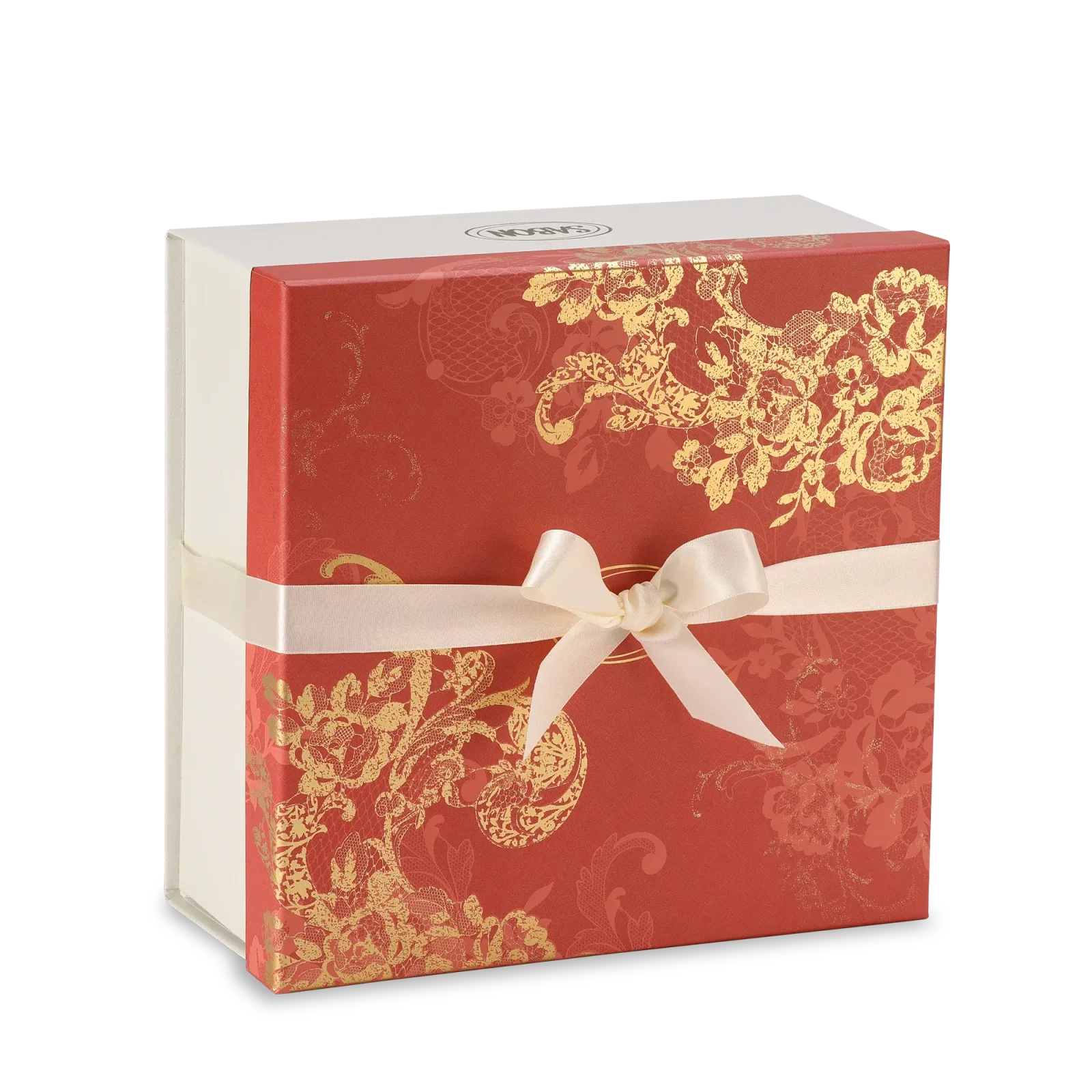 Add-on Logo Box Cover + Base L 26 x 26 x 30 Coral Red