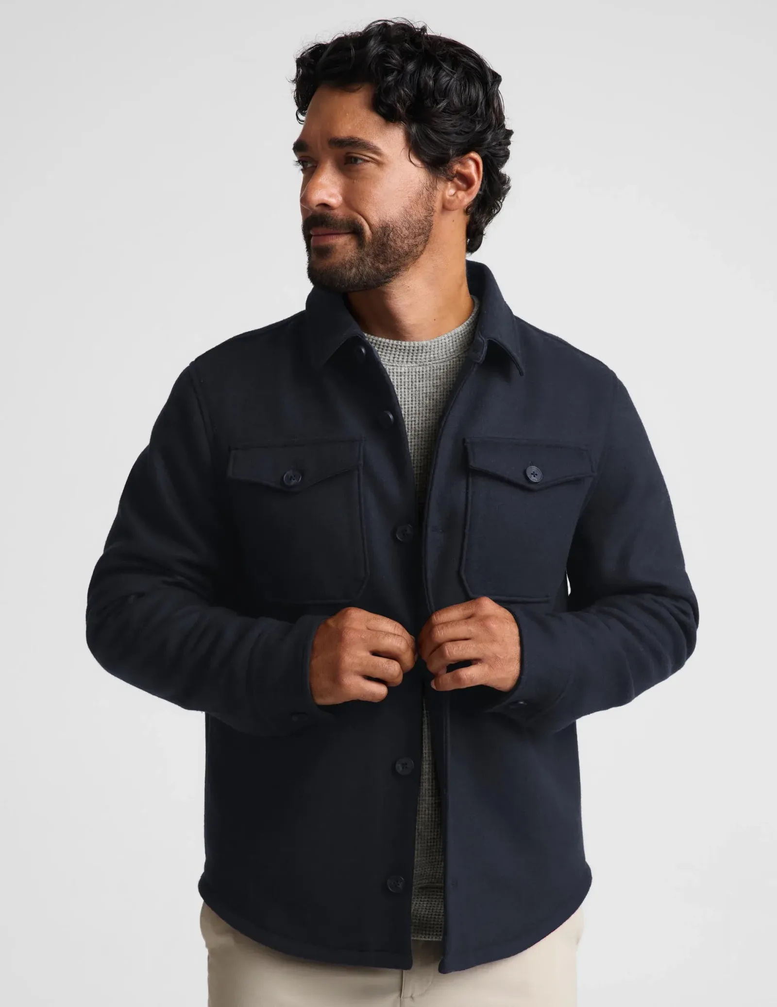 Day to Night Wool Men's Shirt Jacket